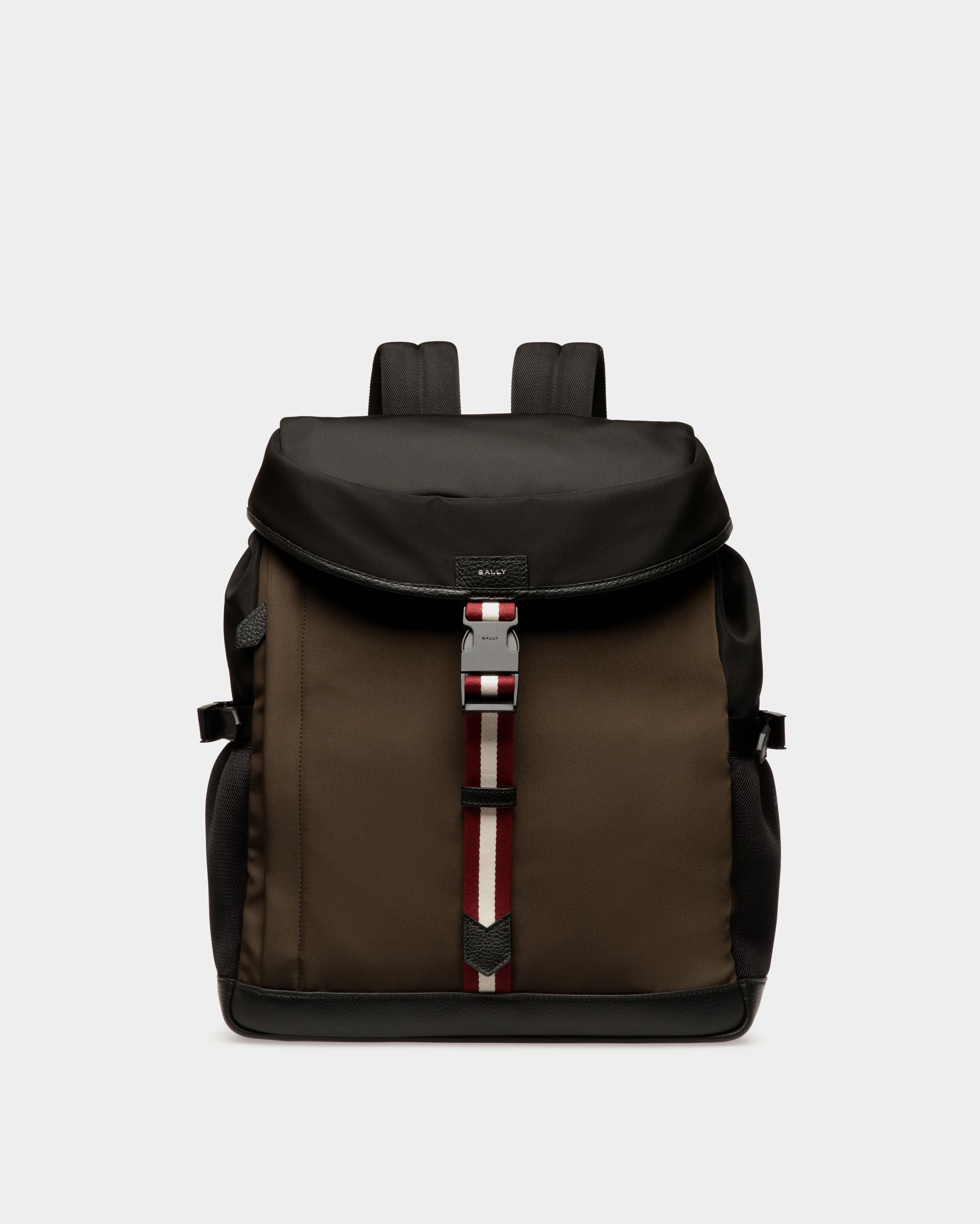 Code Rucksack Aus Nylon In Military Green Und Schwarz - Herren - Bally - 01