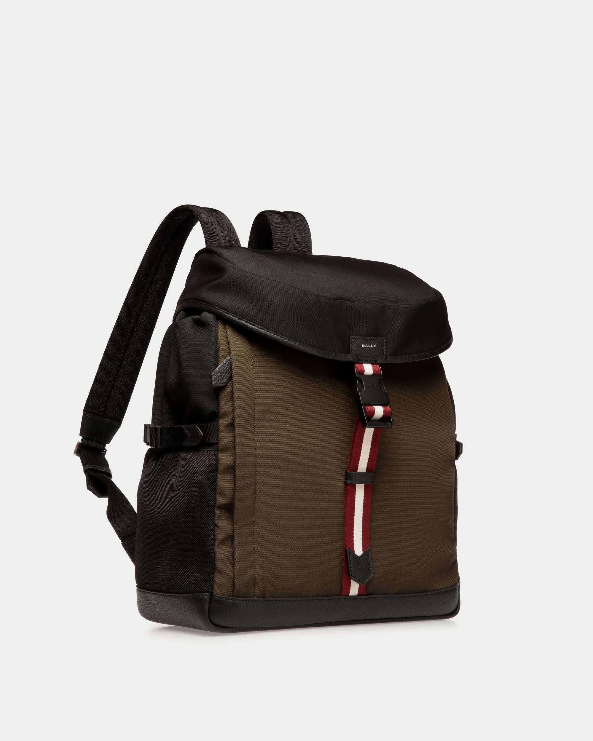 Code Rucksack Aus Nylon In Military Green Und Schwarz - Herren - Bally - 04