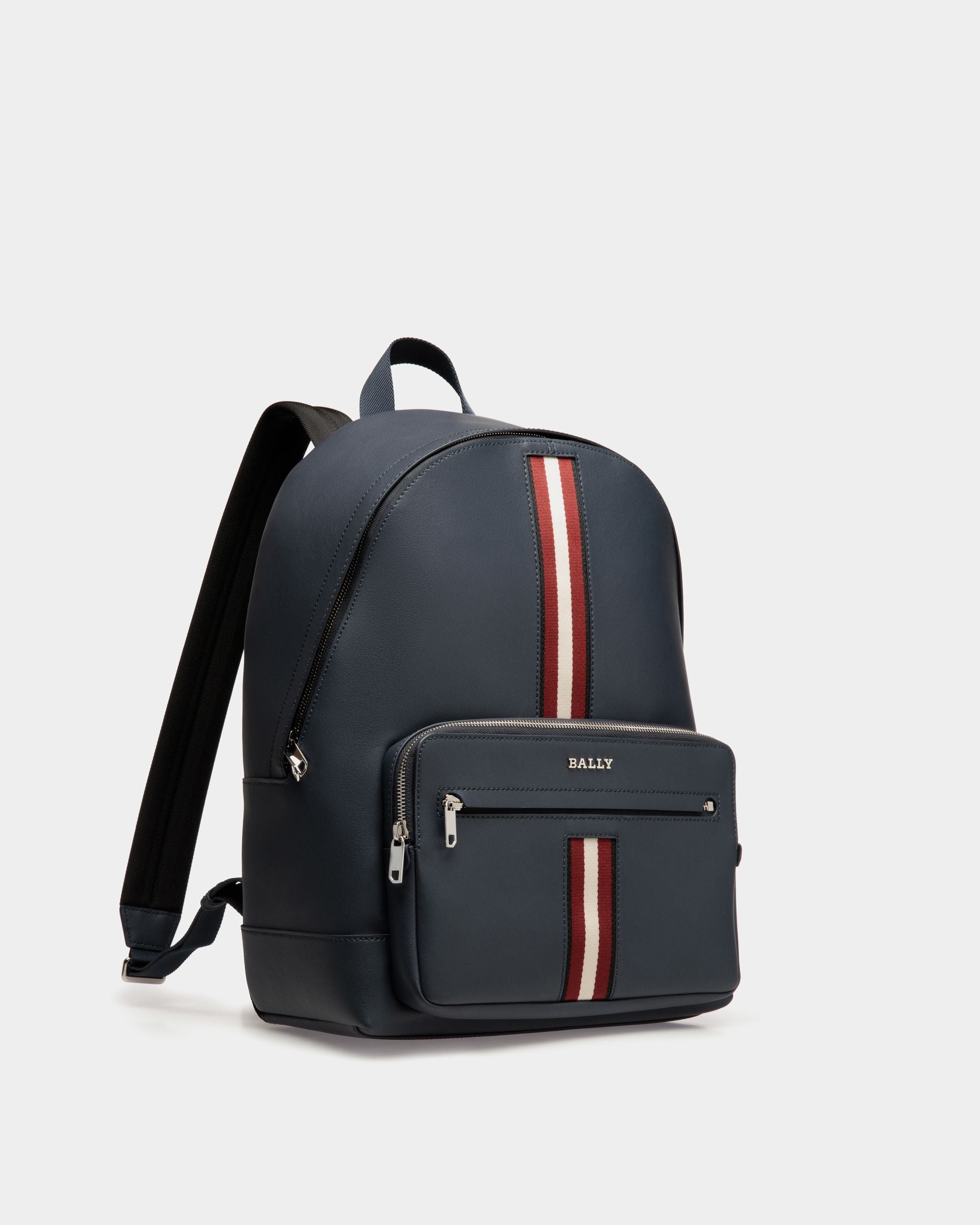 Backpack In Blue Leather - Uomo - Bally - 03