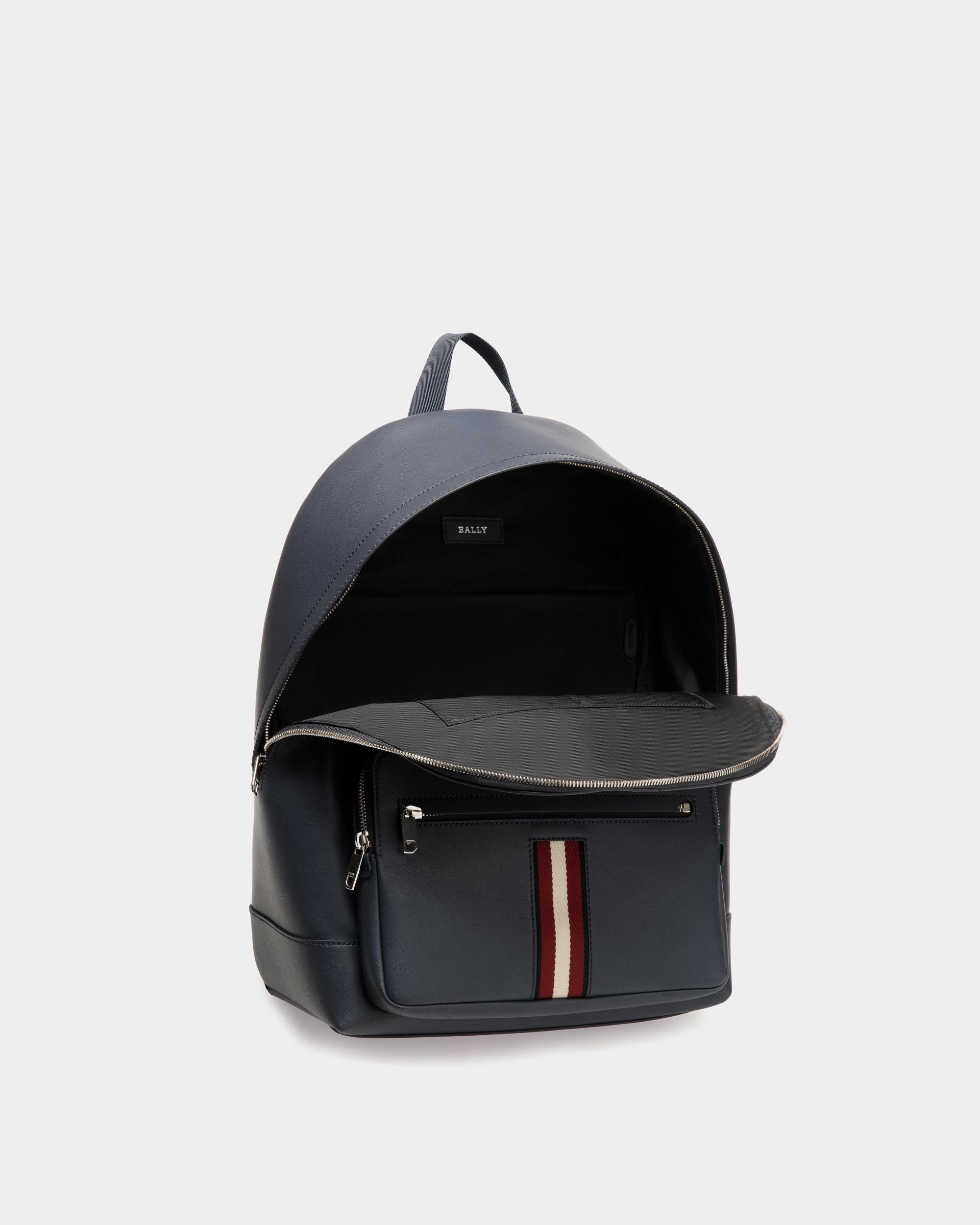 Backpack In Blue Leather - Uomo - Bally - 04