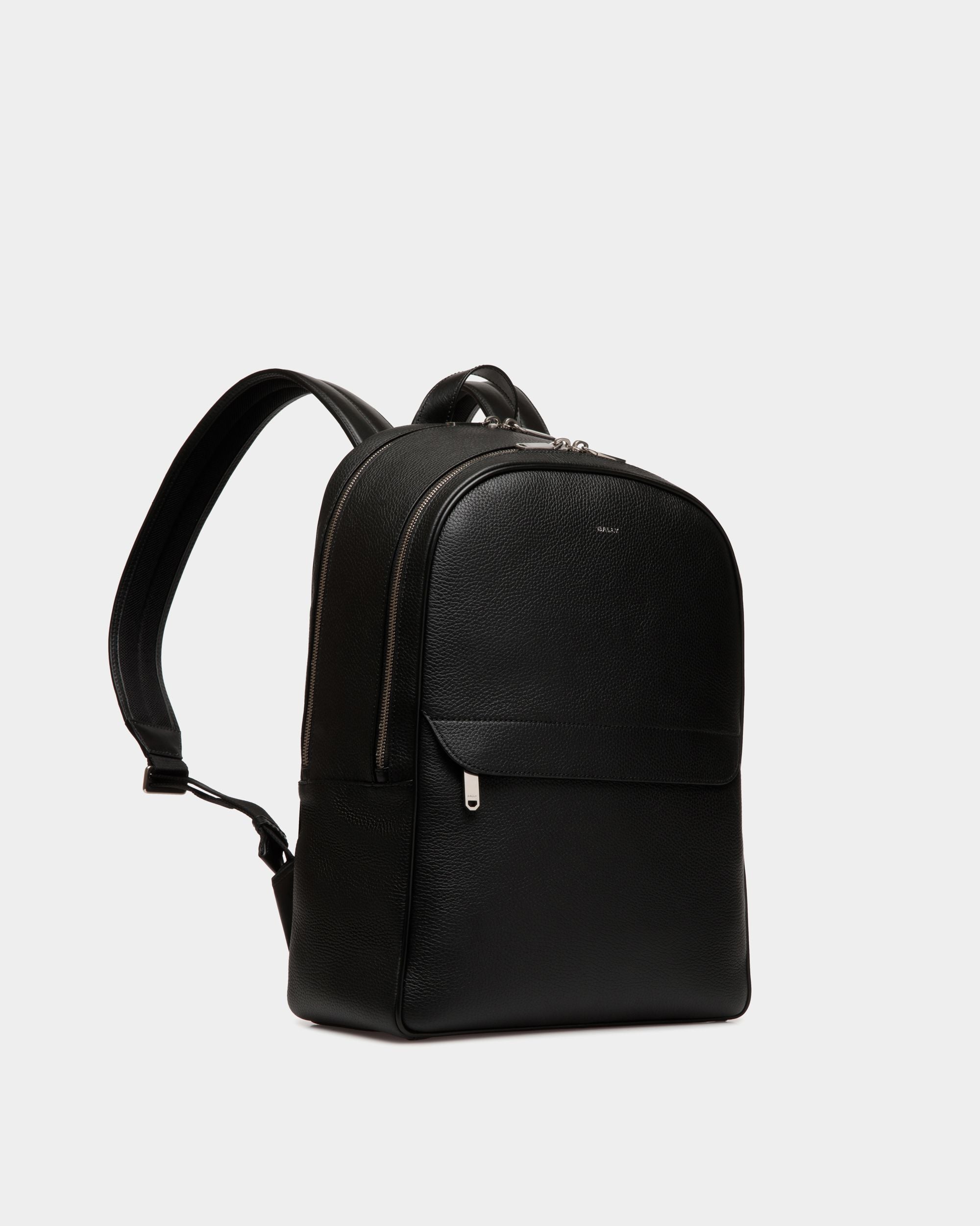 Oeden Backpack In Black Leather - Herren - Bally - 03