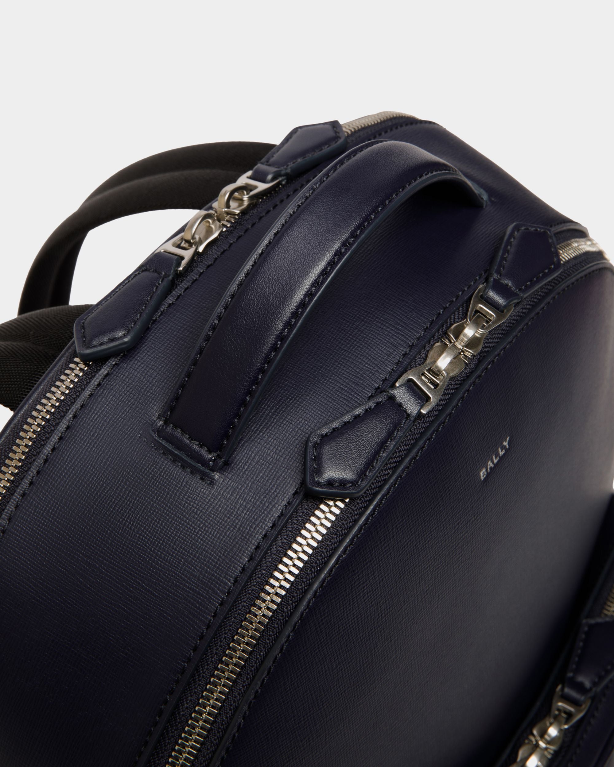 Mythos Rucksack Aus Recyceltem Leder In Navy Blue - Herren - Bally - 05