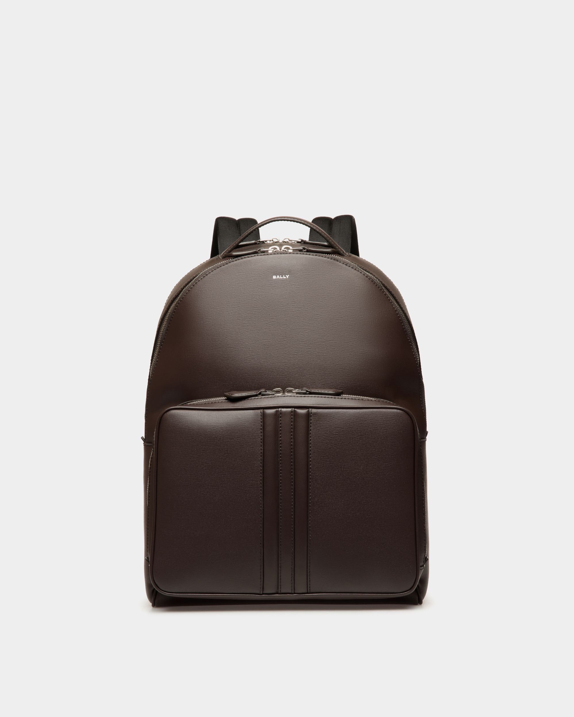 Mythos Rucksack Aus Recyceltem Leder In Ebenholzschwarz - Uomo - Bally - 01