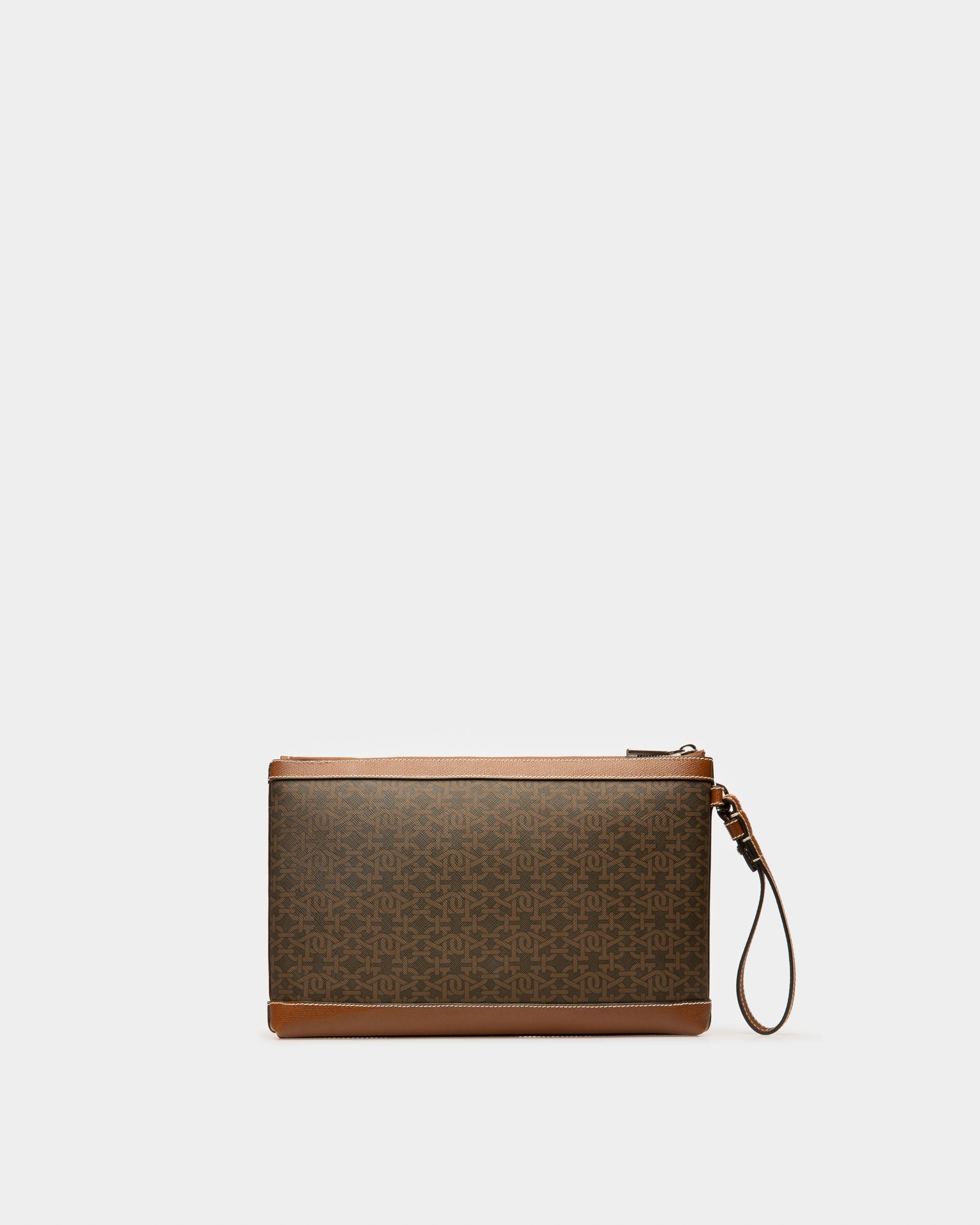 Pochette Cliff Avec Imprimé Monogram Marron - Homme - Bally - 02