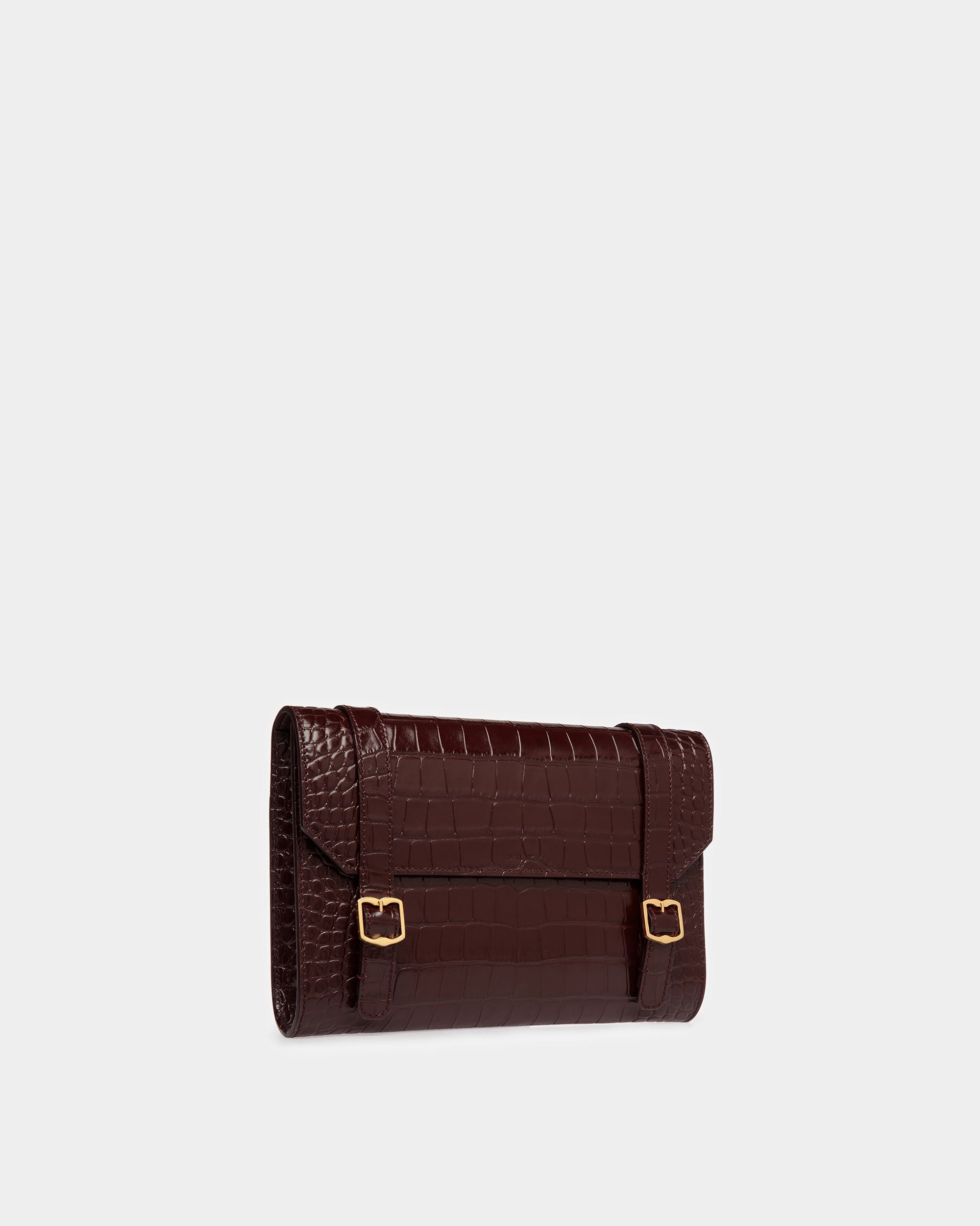 Clutch Oxford In Pelle Goffrata Coccodrillo - Uomo - Bally - 04