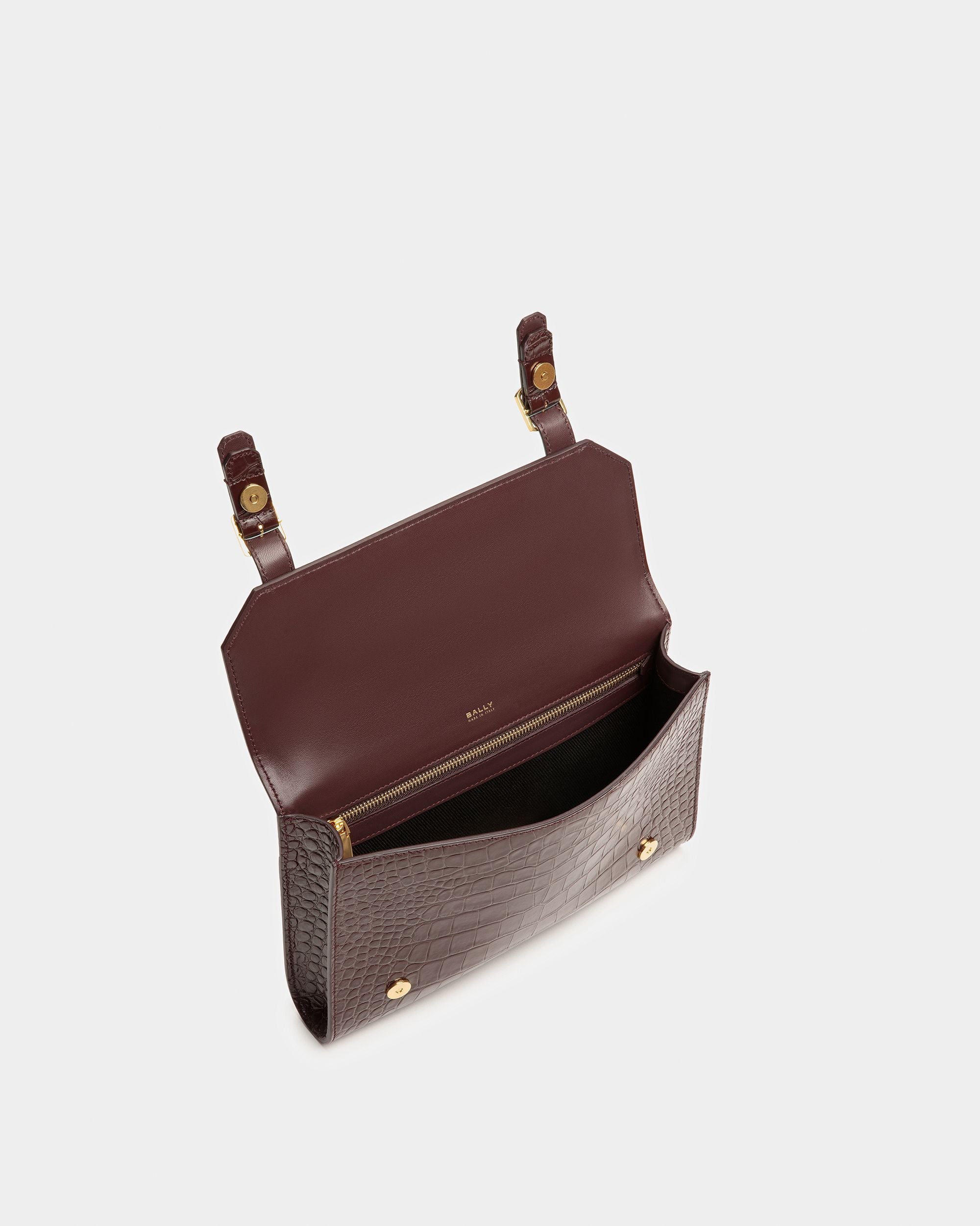 Clutch Oxford In Pelle Goffrata Coccodrillo - Uomo - Bally - 05