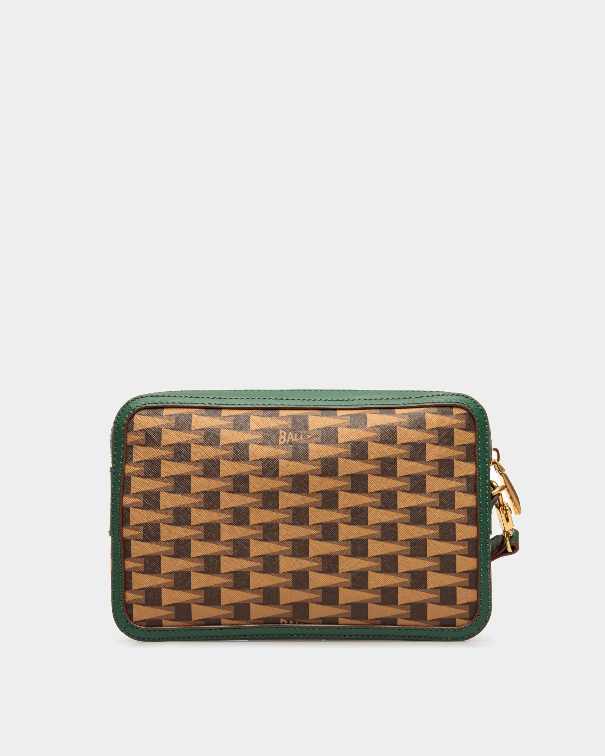 Pennant Clutch Aus Leder und TPU in Desert und Kelly Green - Herren - Bally - 02