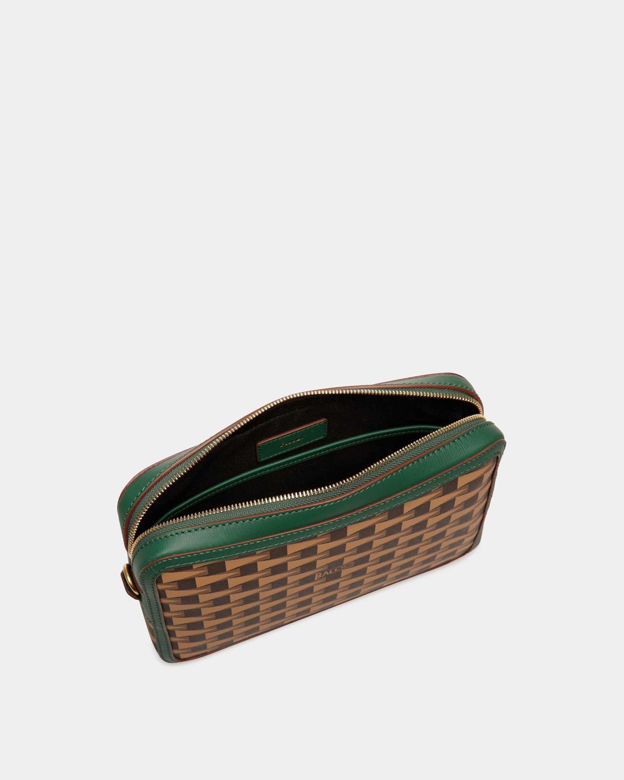 Pennant Clutch Aus Leder und TPU in Desert und Kelly Green - Herren - Bally - 03