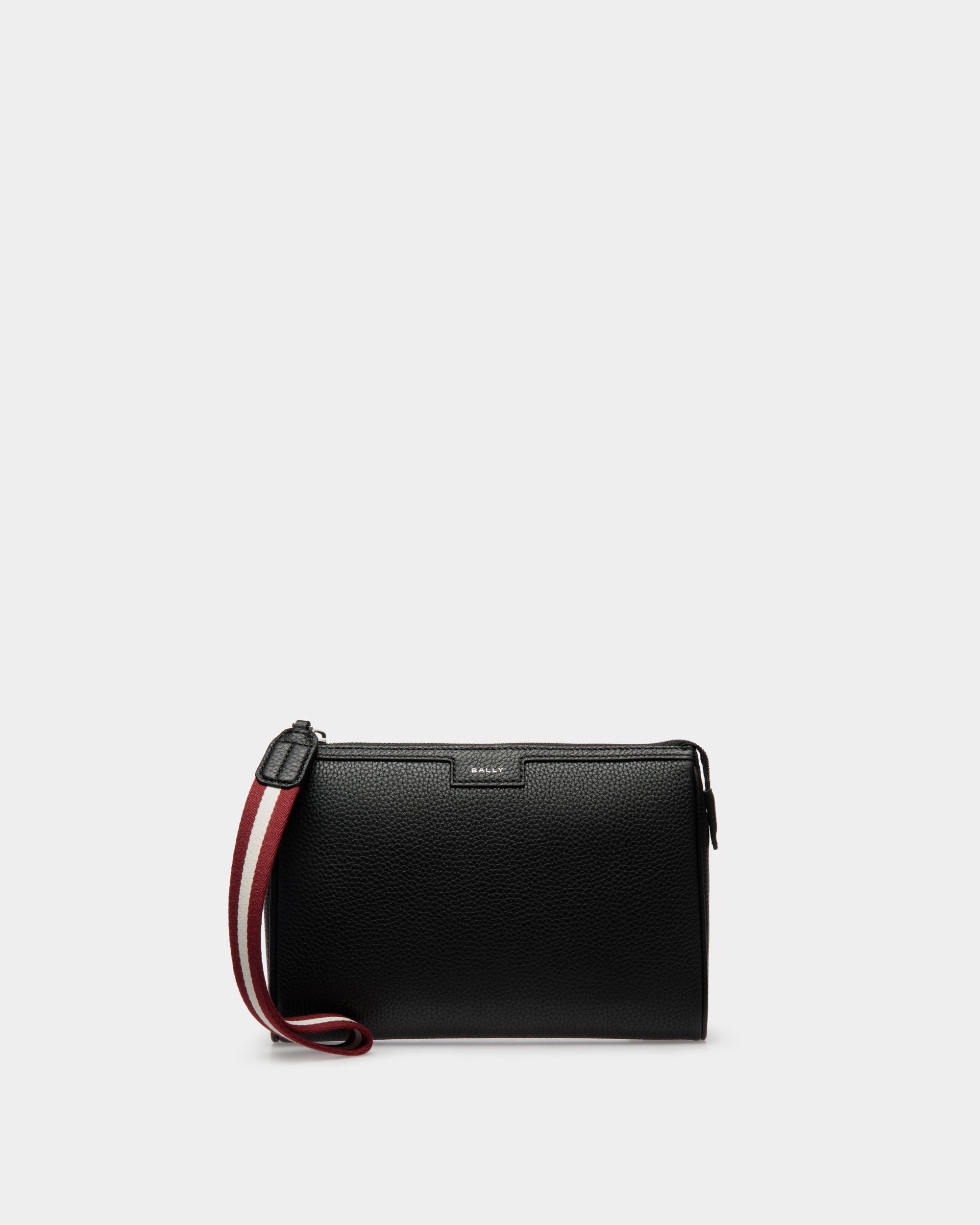 Bustina Code In Pelle Zigrinata Nera - Uomo - Bally - 01