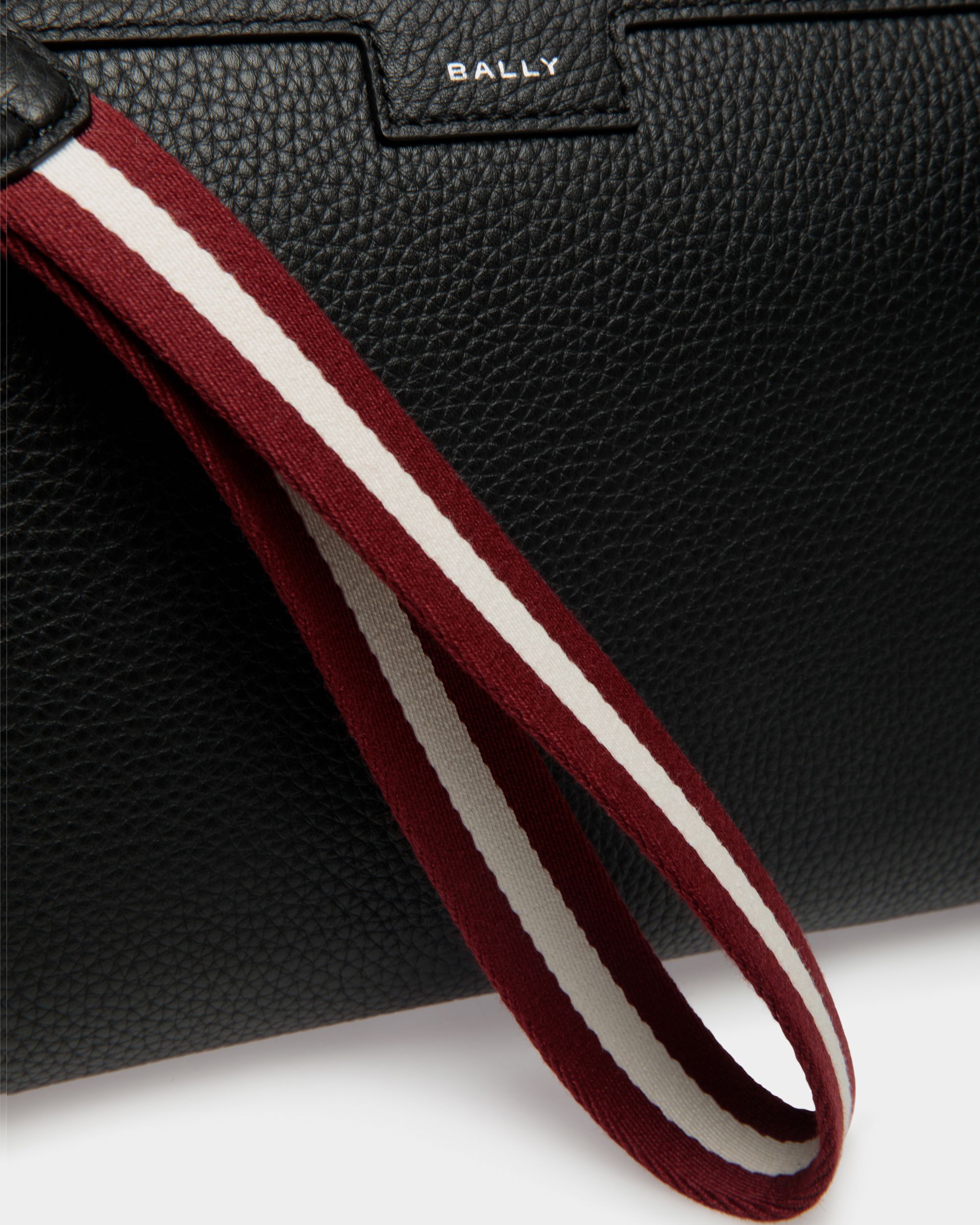 Bustina Code In Pelle Zigrinata Nera - Uomo - Bally - 06