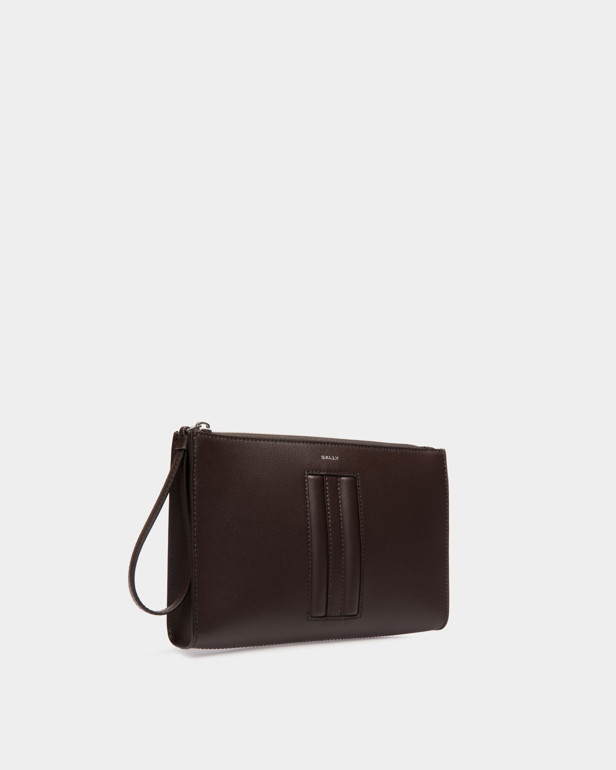 Mythos Pochette Aus Recyceltem Leder In Ebenholzschwarz - Homme - Bally - 03