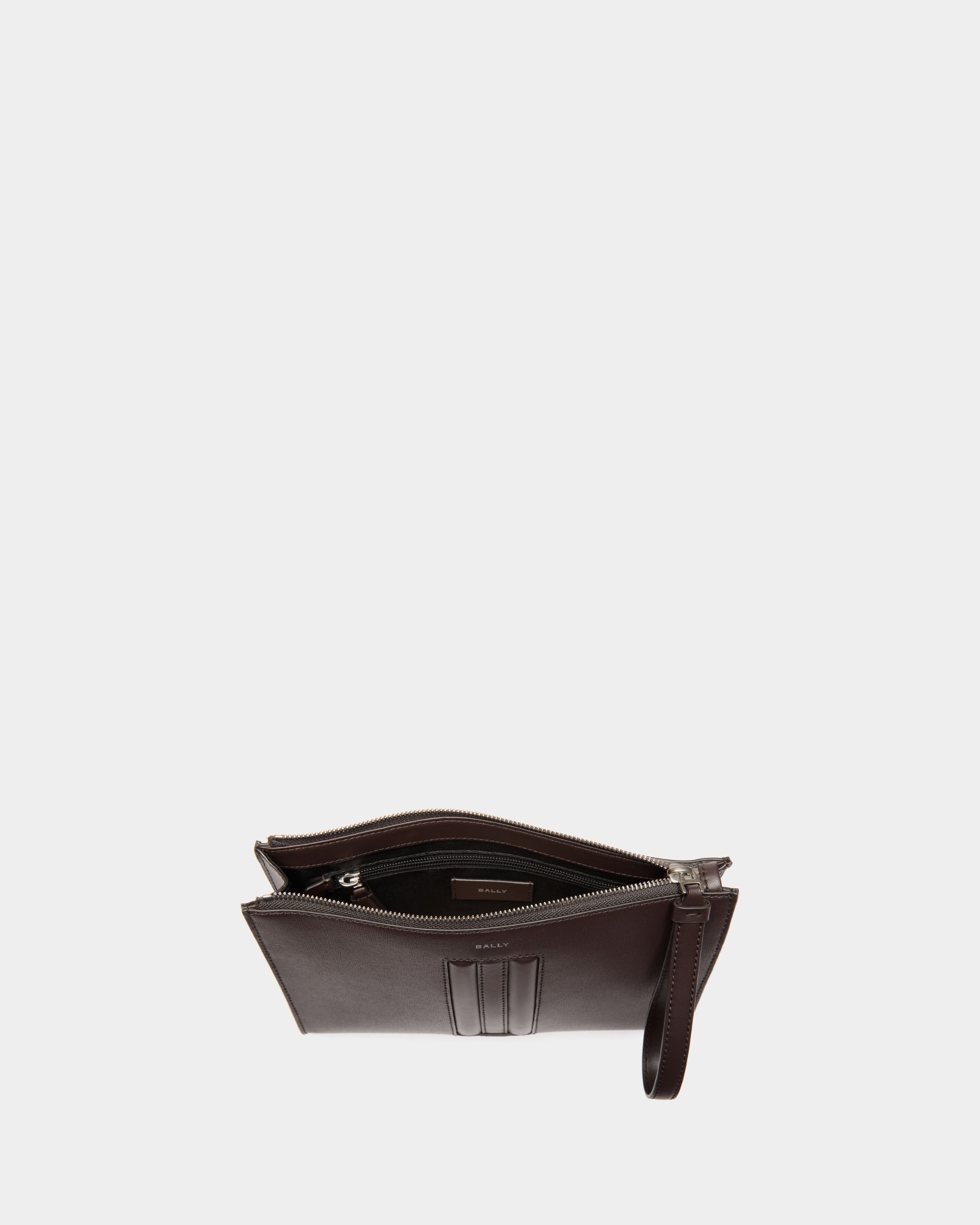 Mythos Pochette Aus Recyceltem Leder In Ebenholzschwarz - Homme - Bally - 04