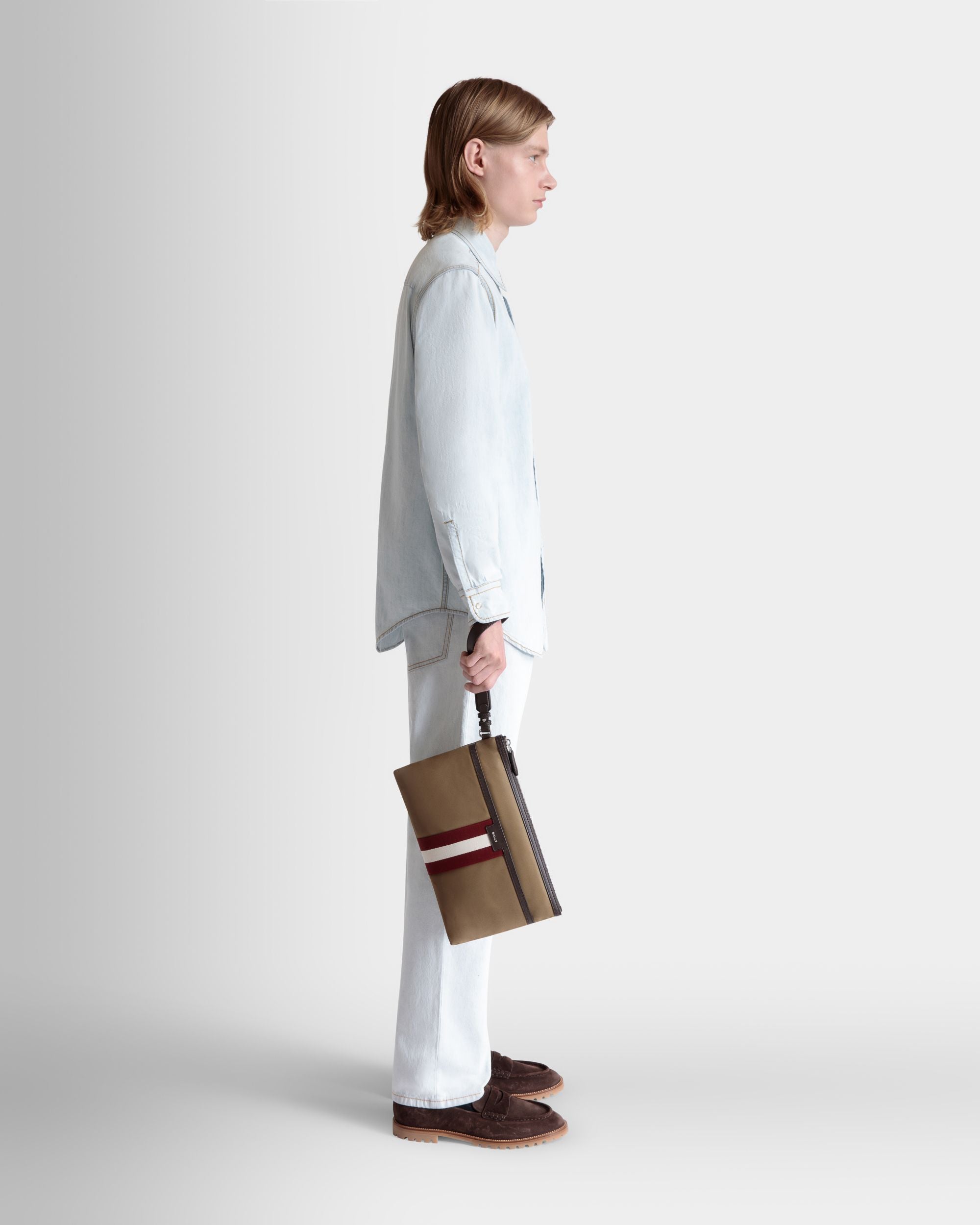 Code Pochette Aus Nylon In Camel - Homme - Bally - 02