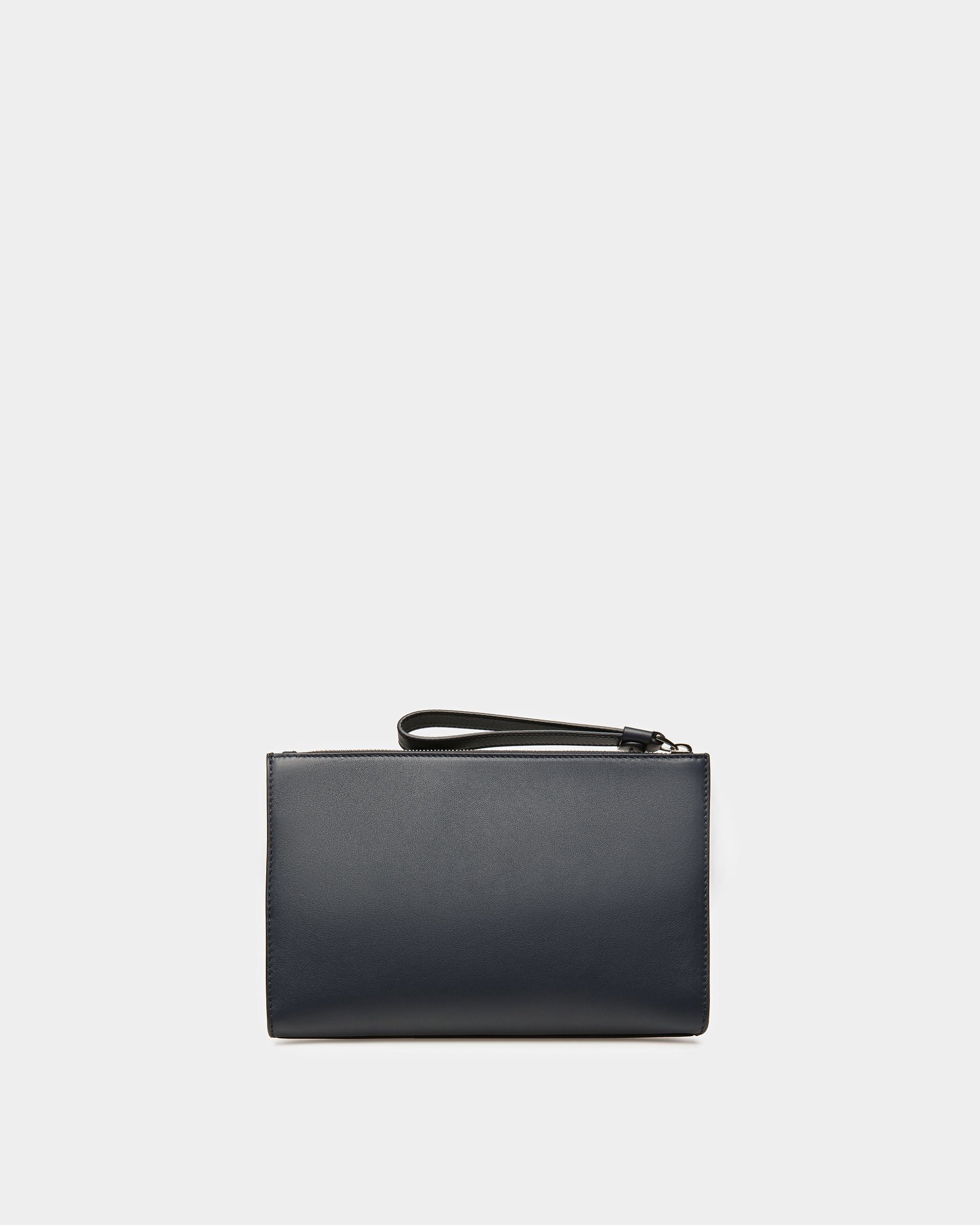 Haig Clutch Aus Leder In Mitternachtsblau Und Hellblau - Herren - Bally - 03