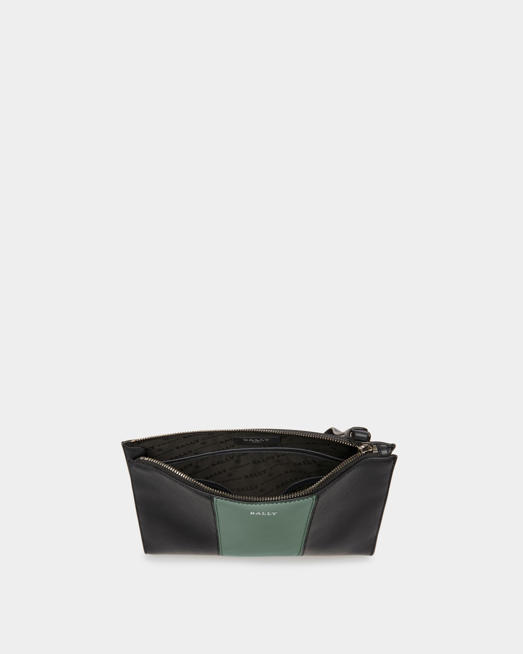 Haig Pochette En Cuir Noir Et Vert - Homme - Bally - 04