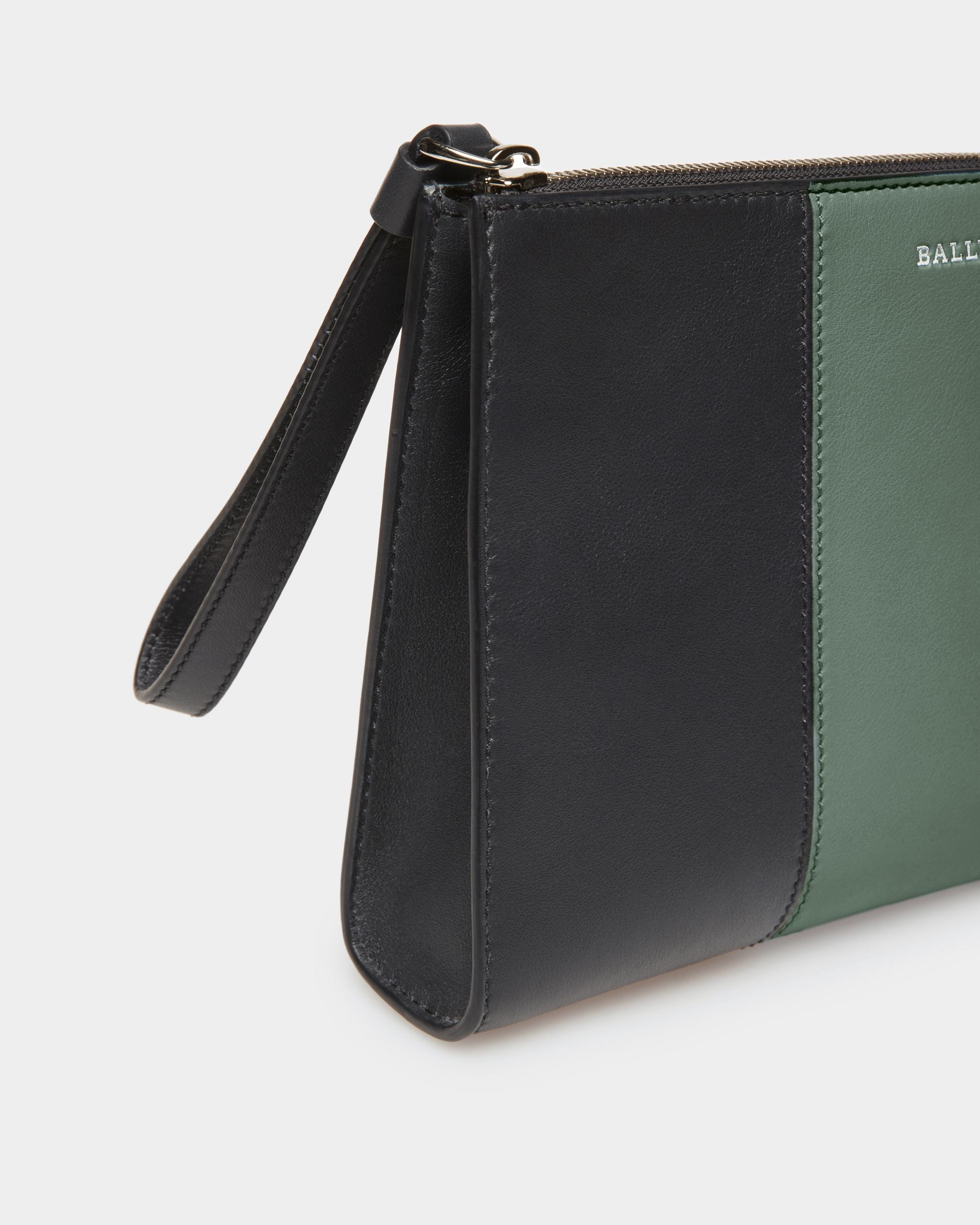 Haig Pochette En Cuir Noir Et Vert - Homme - Bally - 05