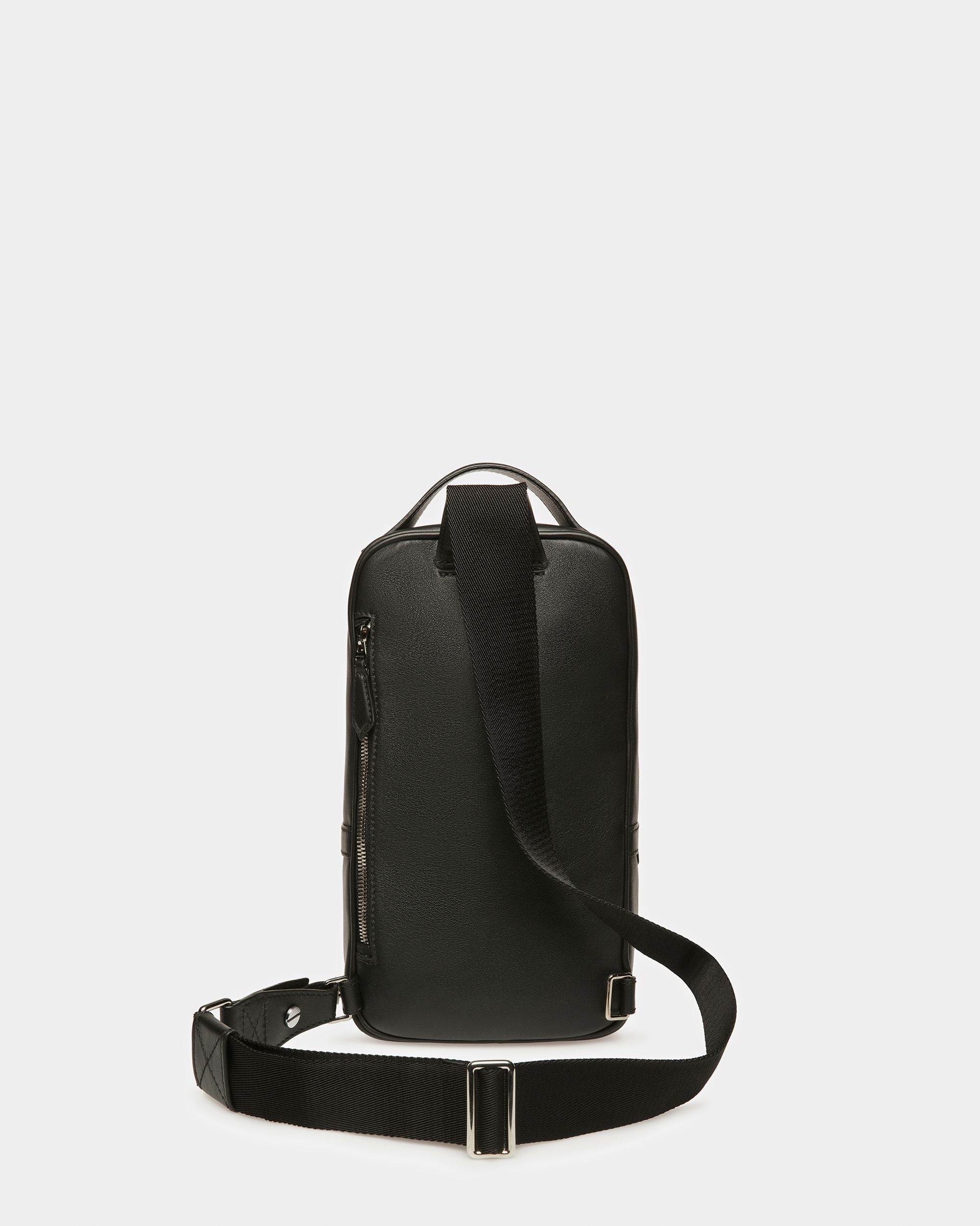 Halikho Borsa Monospalla In Pelle Nera E Verde Salvia - Uomo - Bally - 04