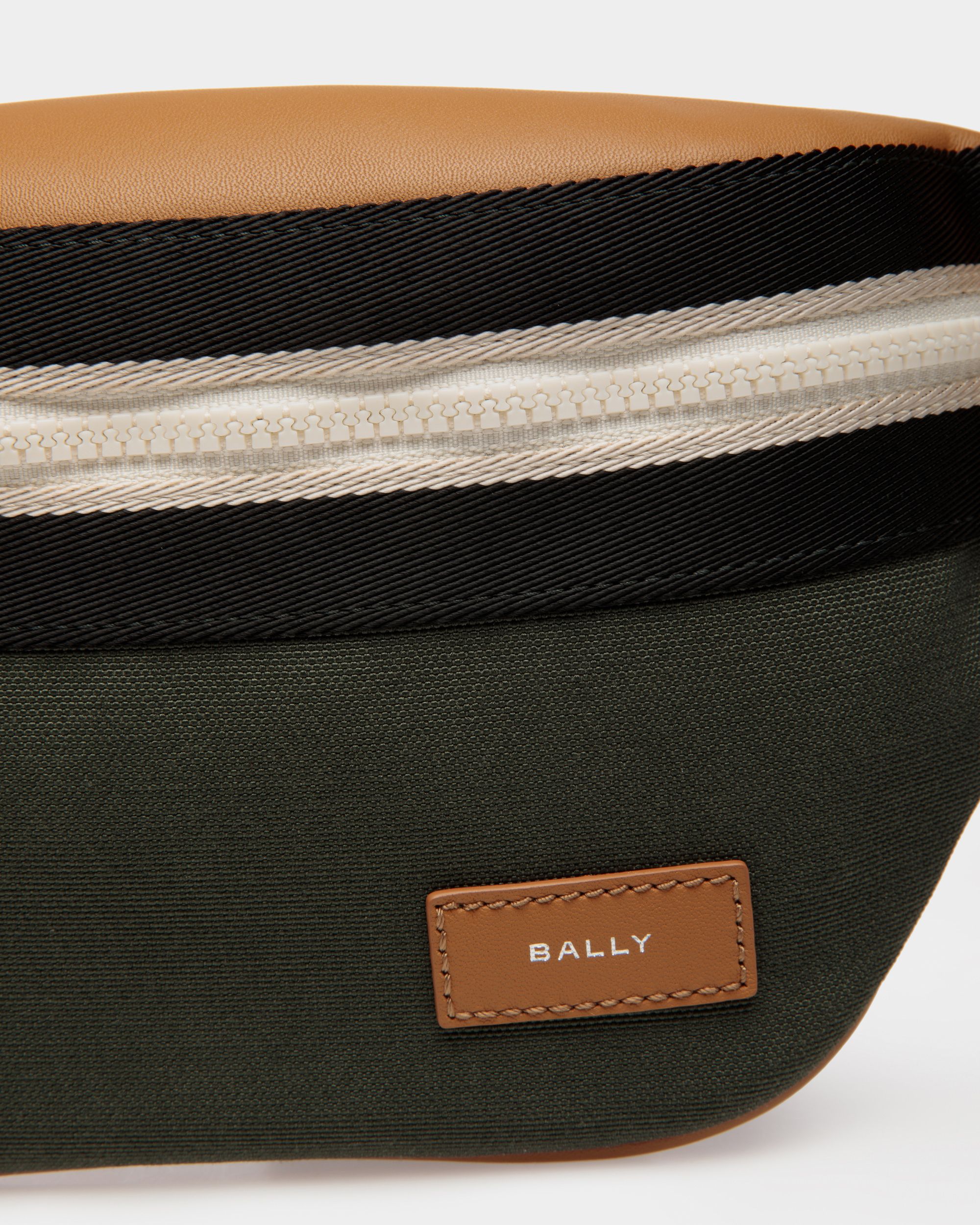 Marsupio Ribbon In Tessuto Nero E Verde - Uomo - Bally - 05