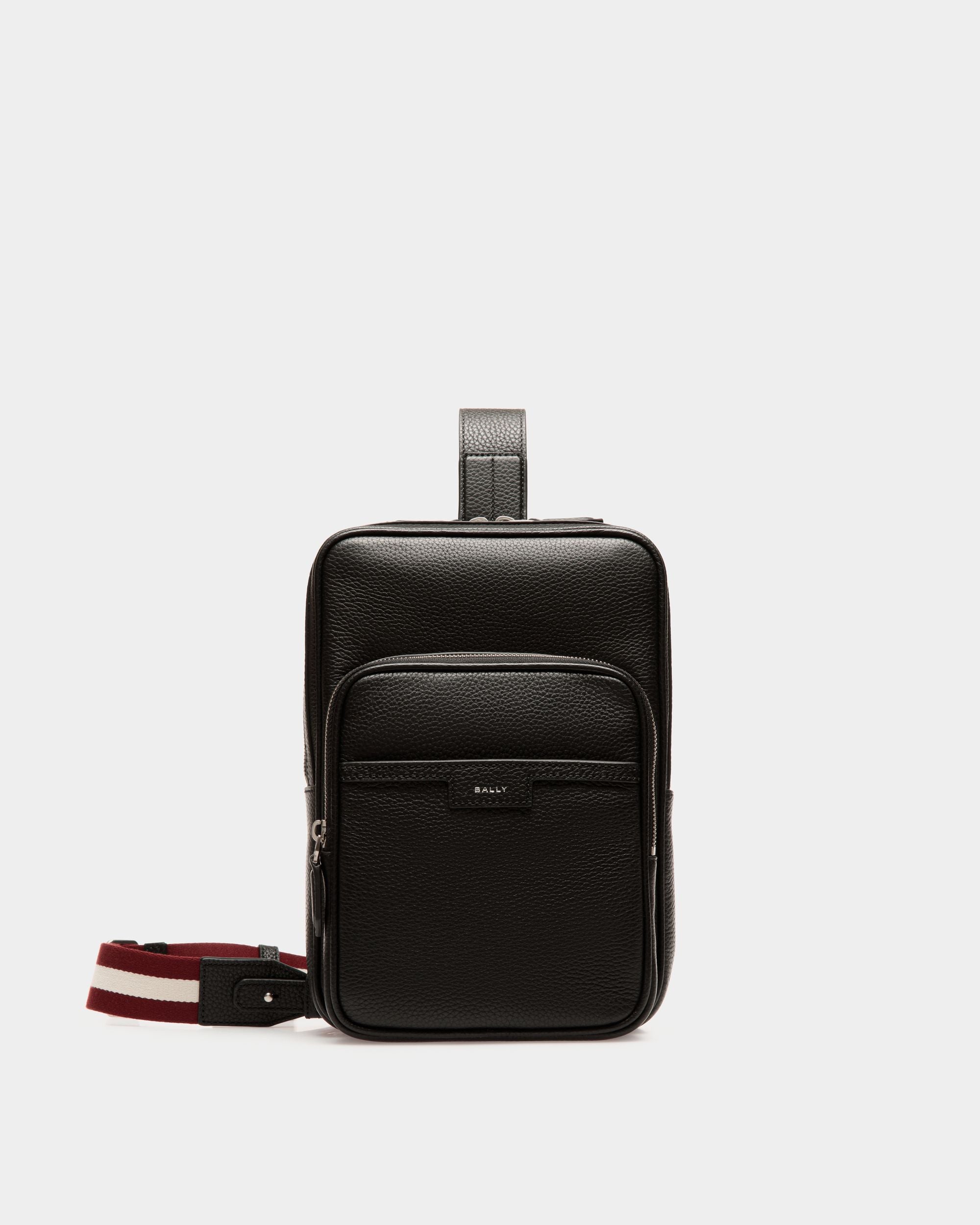 Code Slingbag in Black Leather - Men's - Bally - 01
