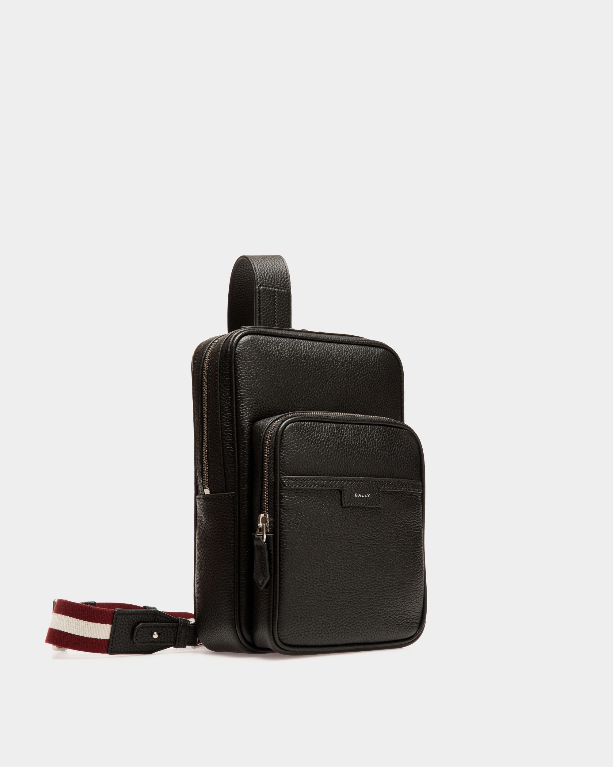 Code Slingbag in Black Leather - Men's - Bally - 03