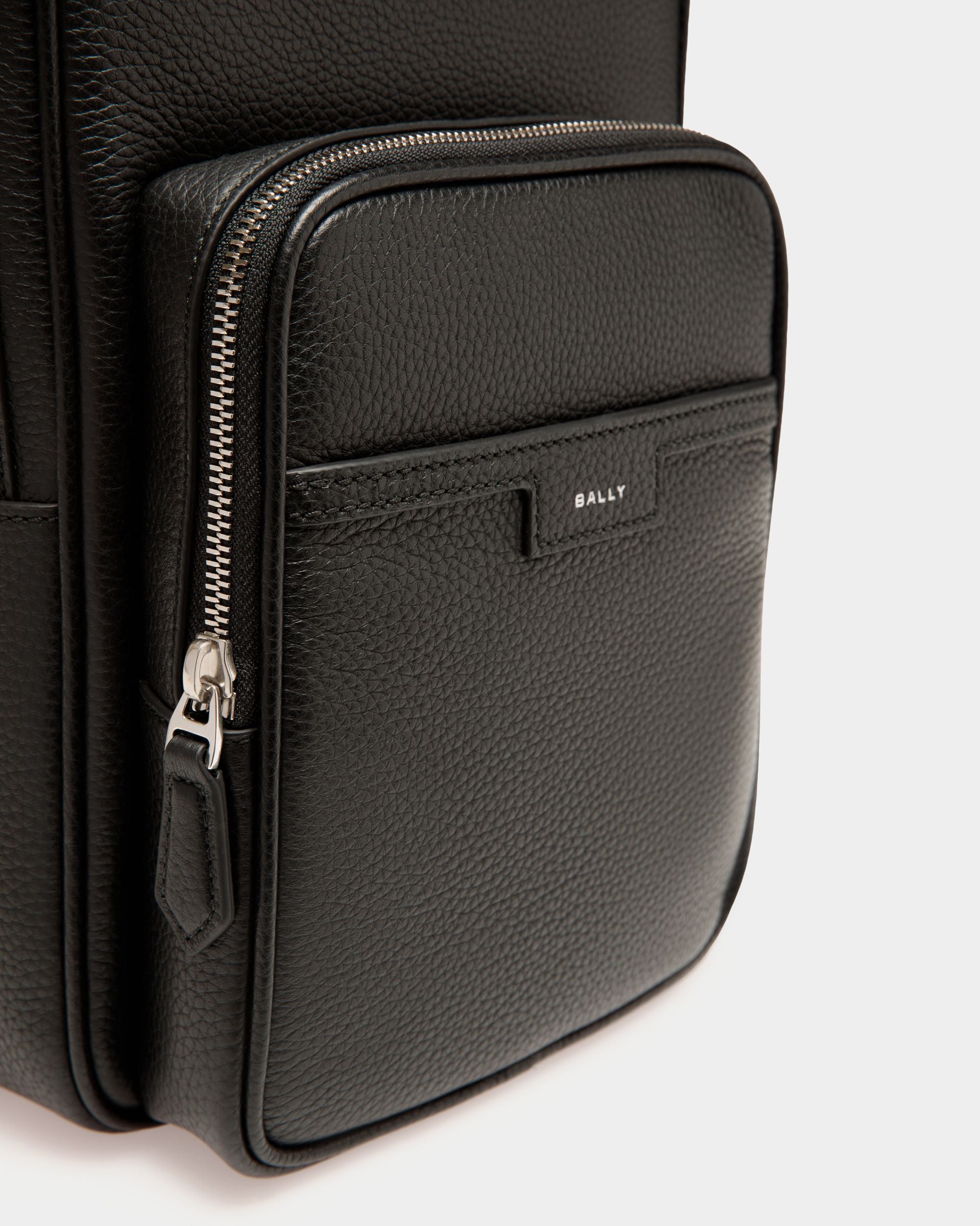 Code Slingbag in Black Leather - Men's - Bally - 05