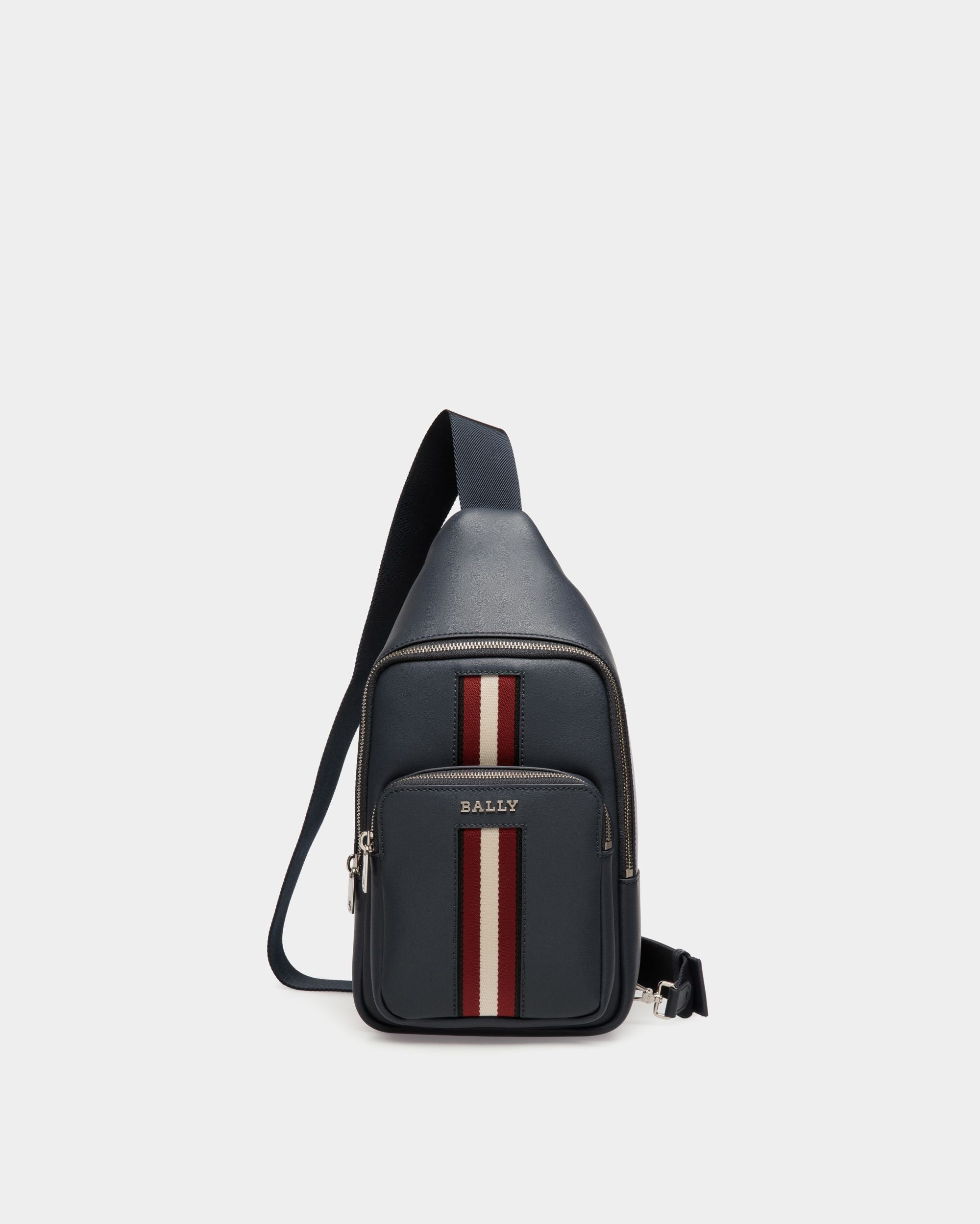 Sling Bag In Blue  Leather - Herren - Bally - 01
