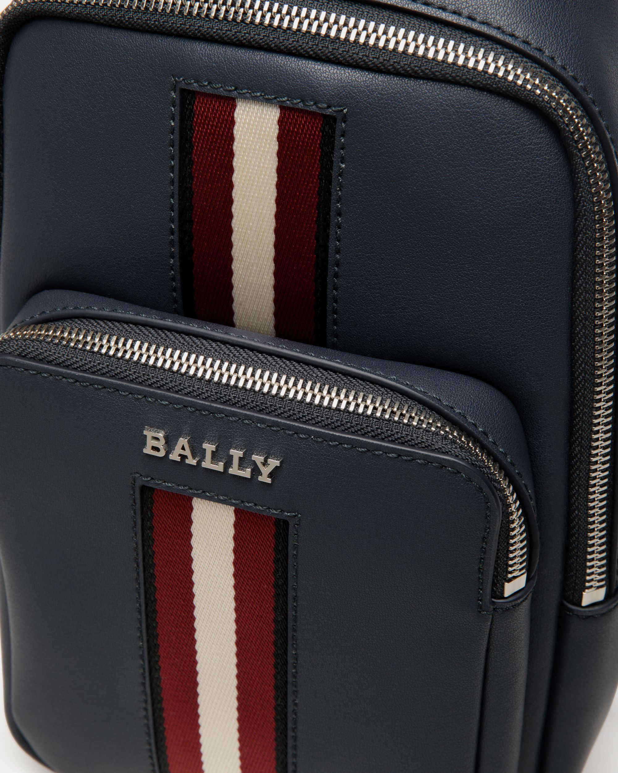 Sling Bag In Blue  Leather - Herren - Bally - 05
