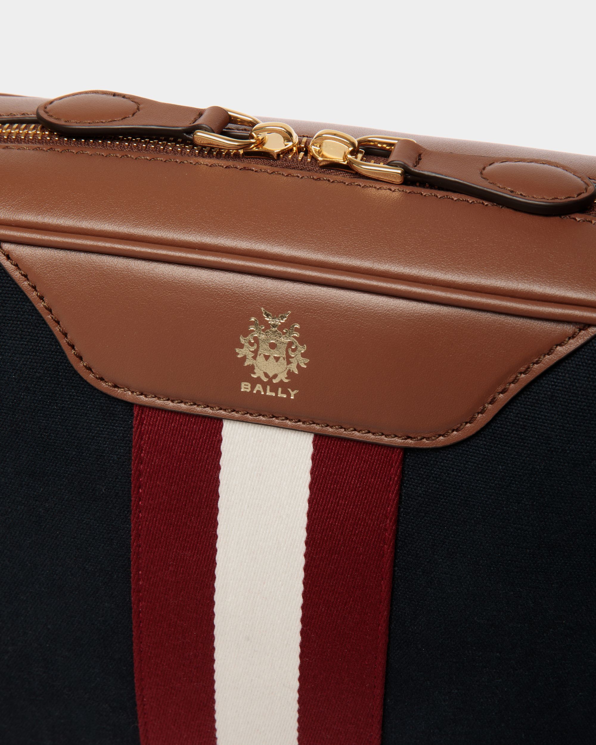 Beckett Crossbody Bag in Navy Blue Cotton Canvas - Men's - Bally - 06