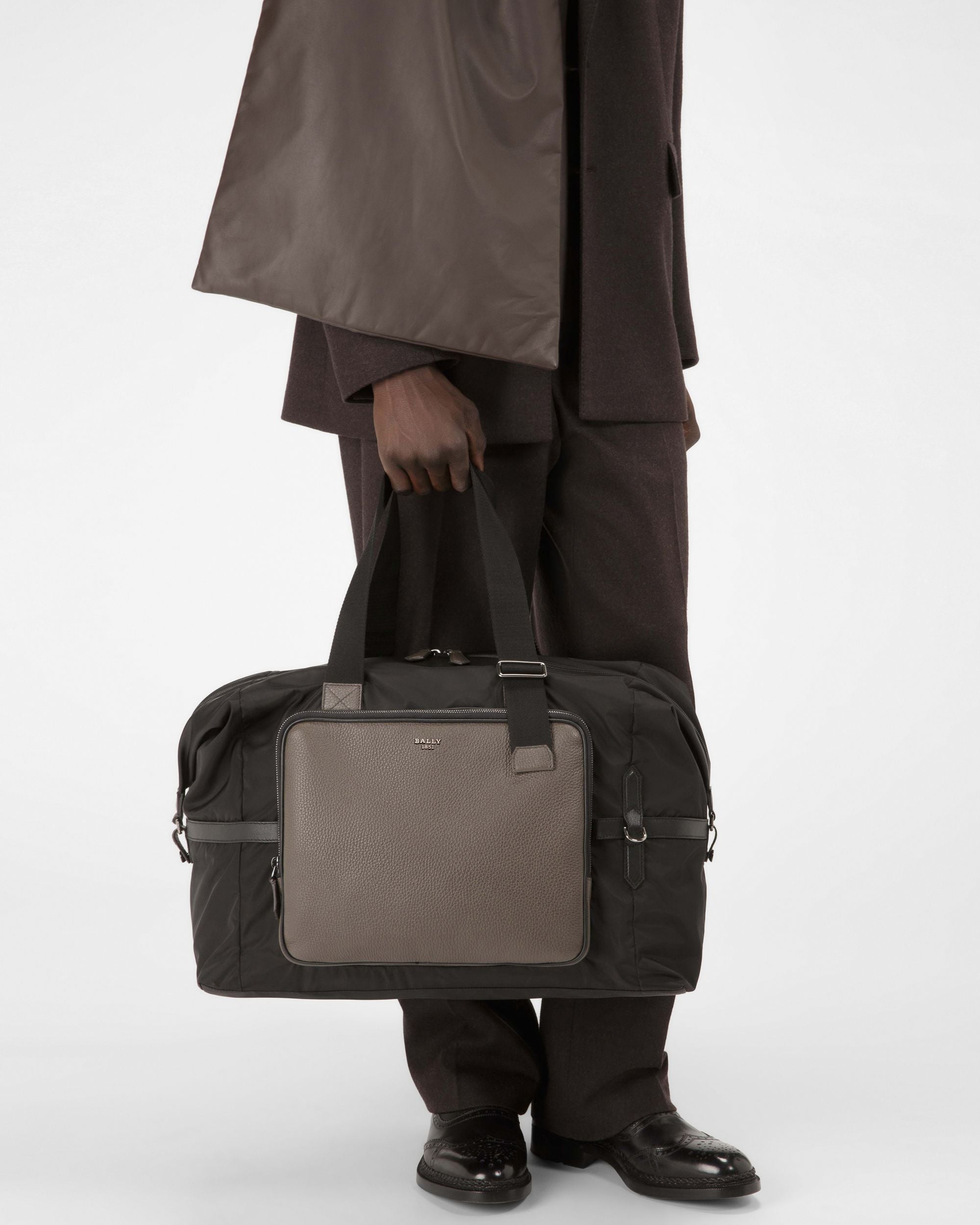 Balten Weekender-Tasche Aus Schwarzem Recyceltem Nylon - Herren - Bally - 02