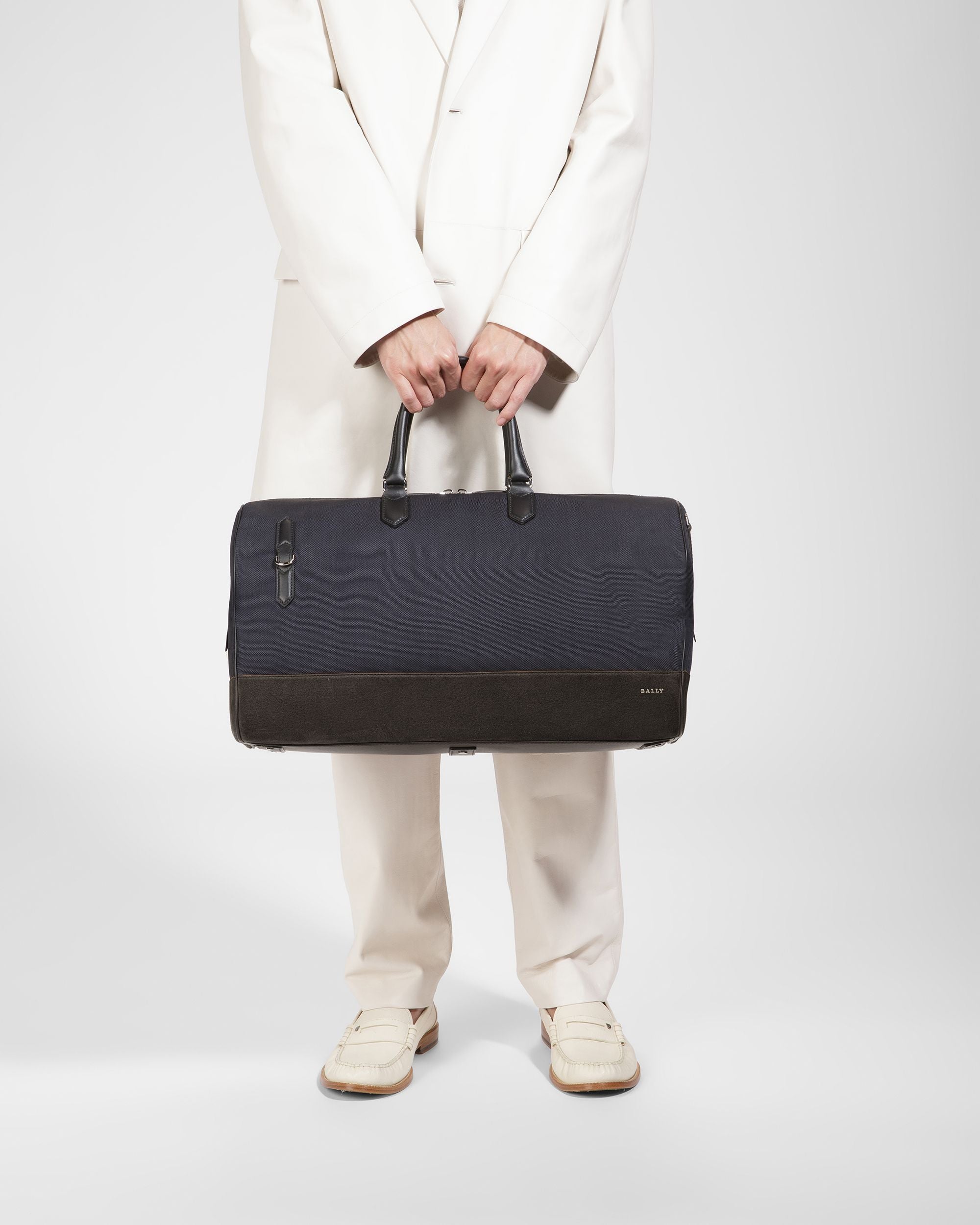 Caius Weekender Bag Aus Leder Und Nylon In Mitternachtsblau - Herren - Bally - 02