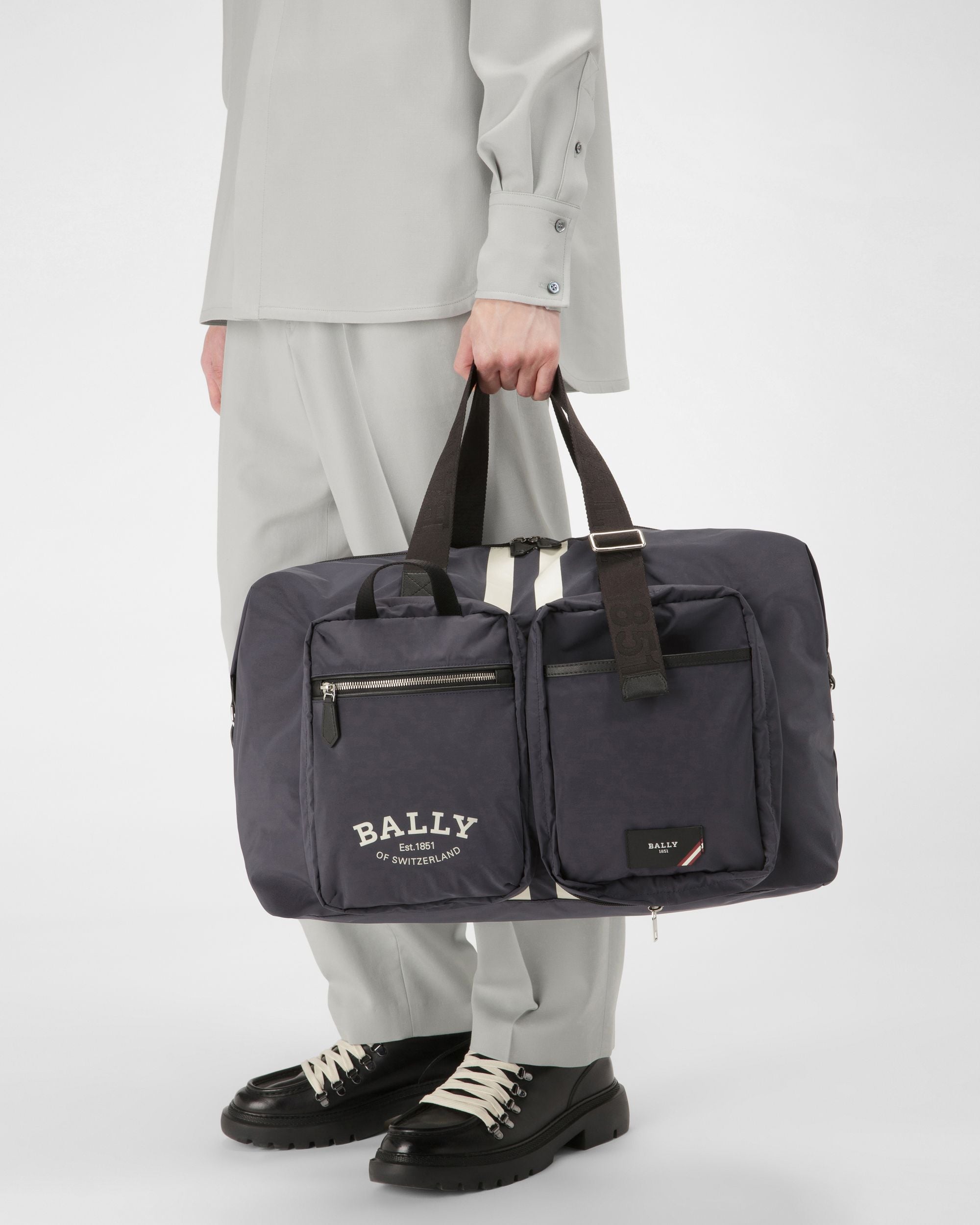 Fesder Sac De Voyage En Nylon Bleu Marine - Homme - Bally - 01