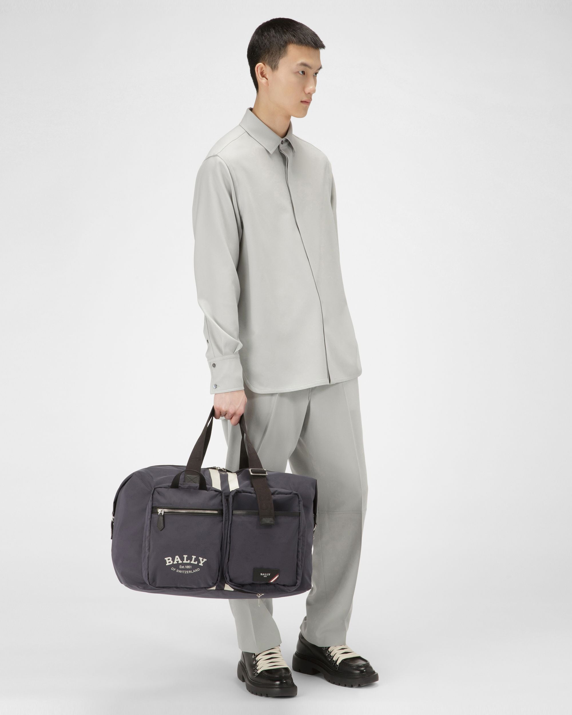 Fesder Sac De Voyage En Nylon Bleu Marine - Homme - Bally - 03