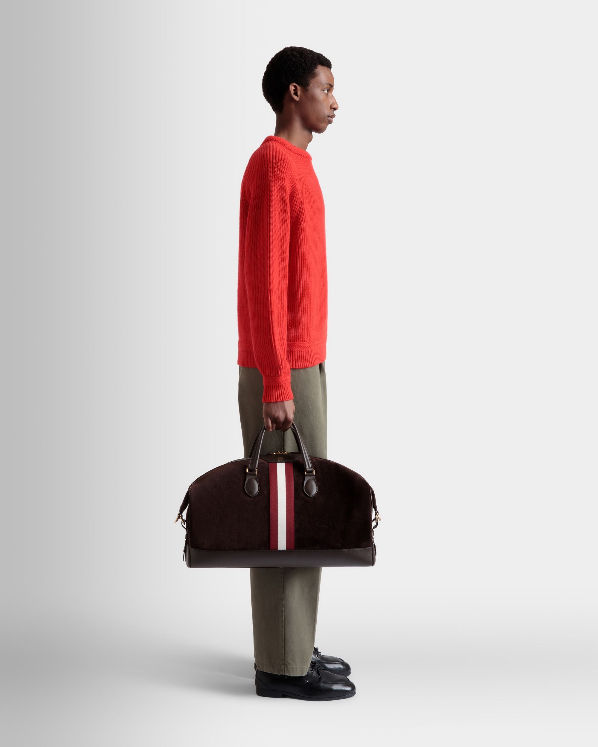 Beckett Reisetasche Aus Veloursleder Und Leder In Ebenholz - Herren - Bally - 02