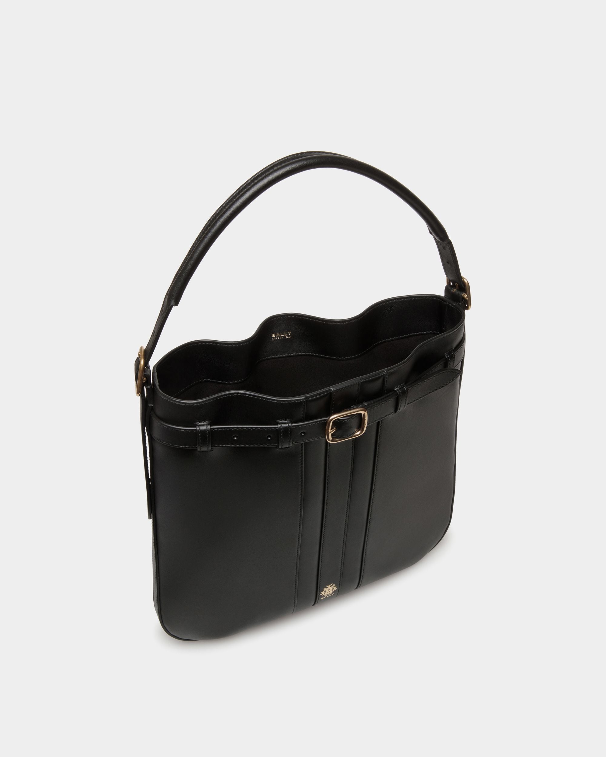 Beckett Crossbody Bag In Black Leather - Homme - Bally - 05