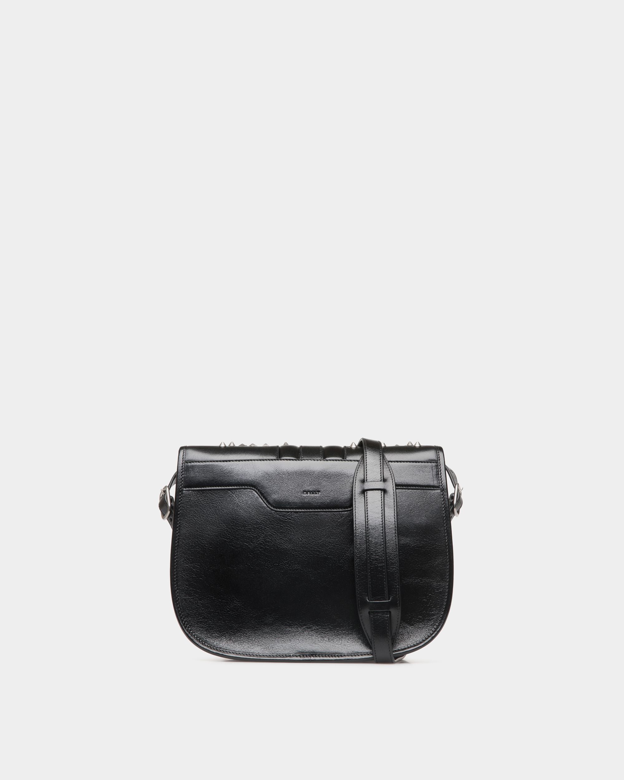 Beckett Crossbody Bag In Black Leather with Studs - Men's - Bally - 03
