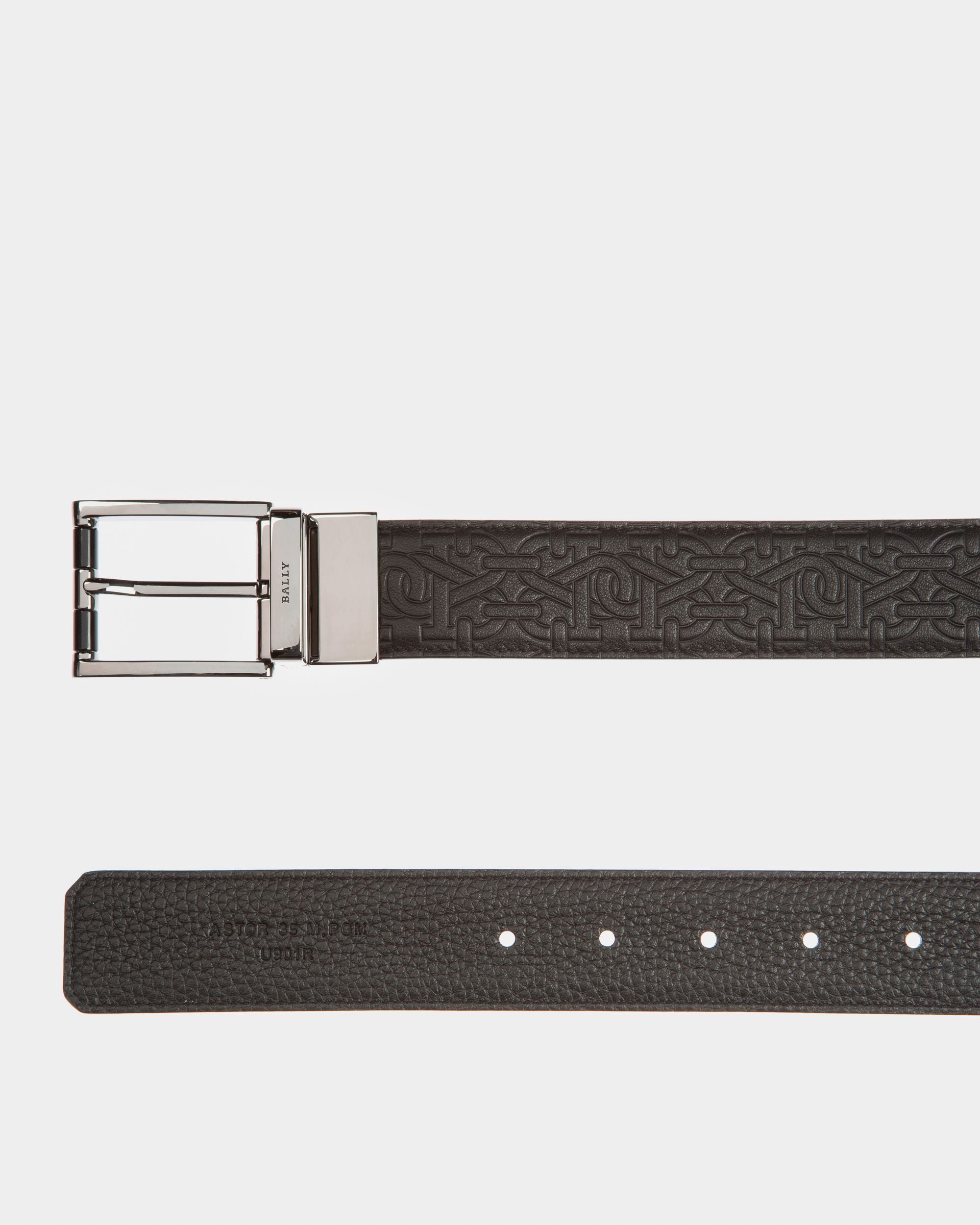 Astor 35 Mm Breiter Gürtel Aus Schwarzem Leder - Herren - Bally - 02