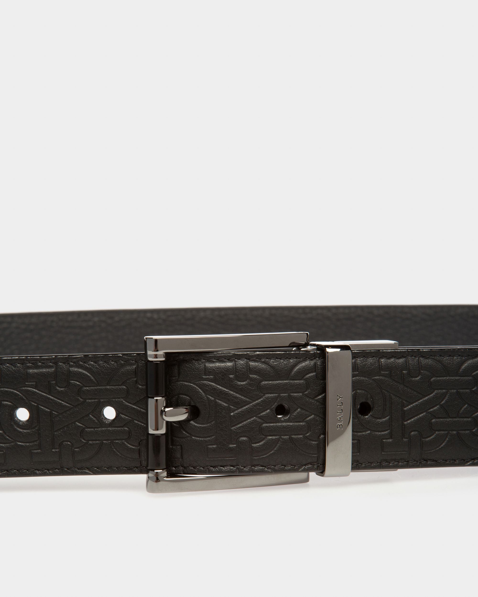 Astor 35 Mm Breiter Gürtel Aus Schwarzem Leder - Herren - Bally - 03