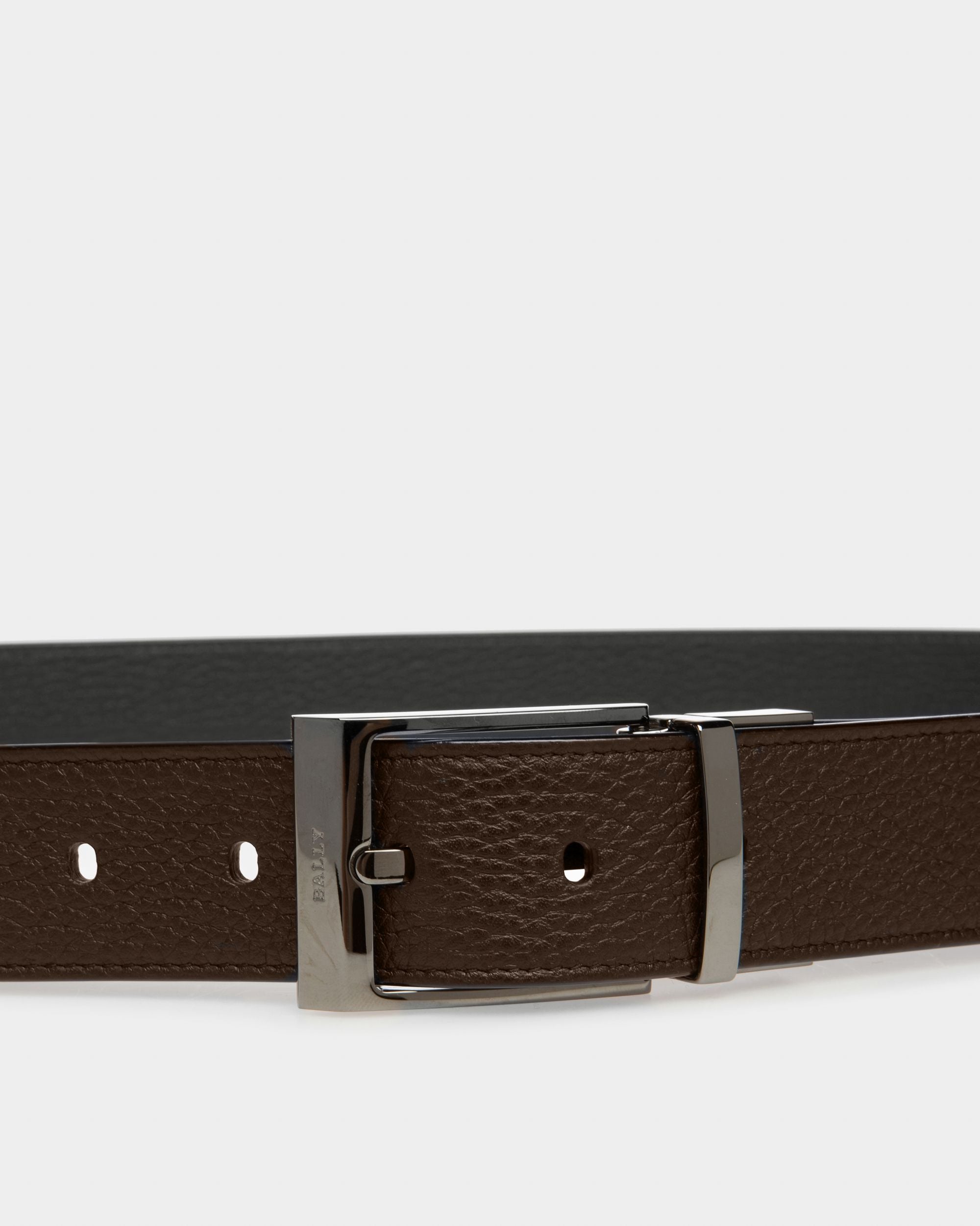 Shiff Ledergürtel 35 mm In Schwarz Und Braun - Herren - Bally - 03