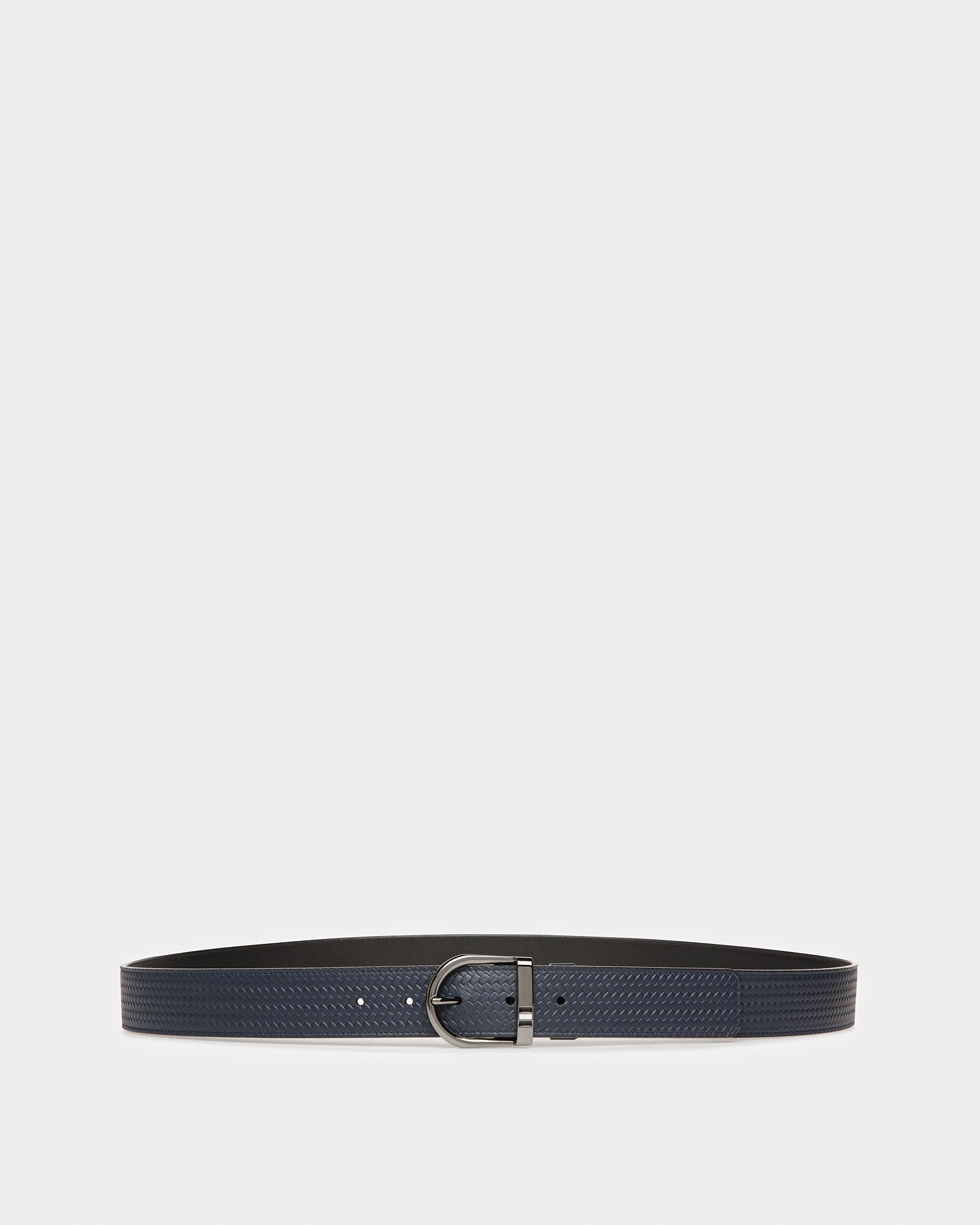 Darkon Gürtel Aus Leder In Mitternachtsblau Und Schwarz - Herren - Bally - 01