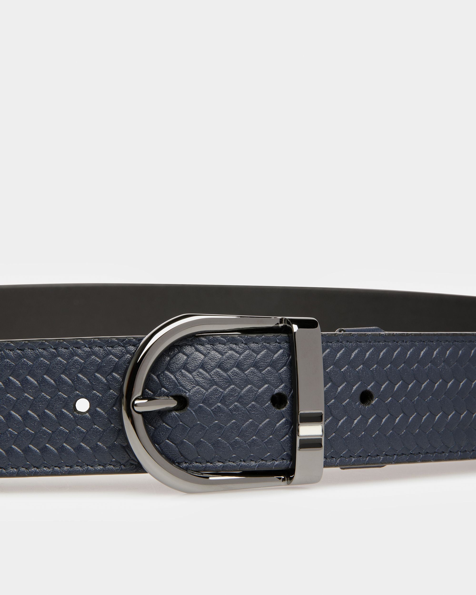Darkon Gürtel Aus Leder In Mitternachtsblau Und Schwarz - Herren - Bally - 03