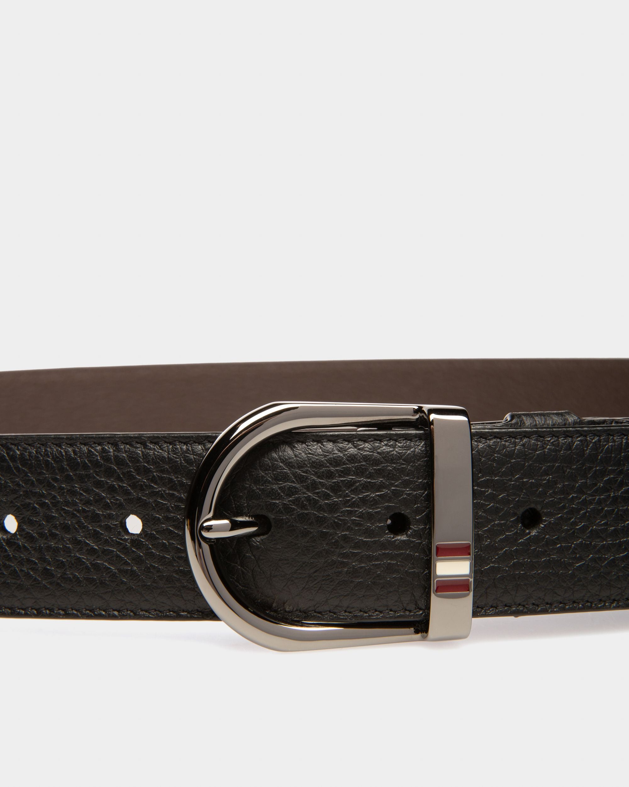 Darkon 35 Mm Breiter Gürtel Aus Schwarzem Leder - Herren - Bally - 03