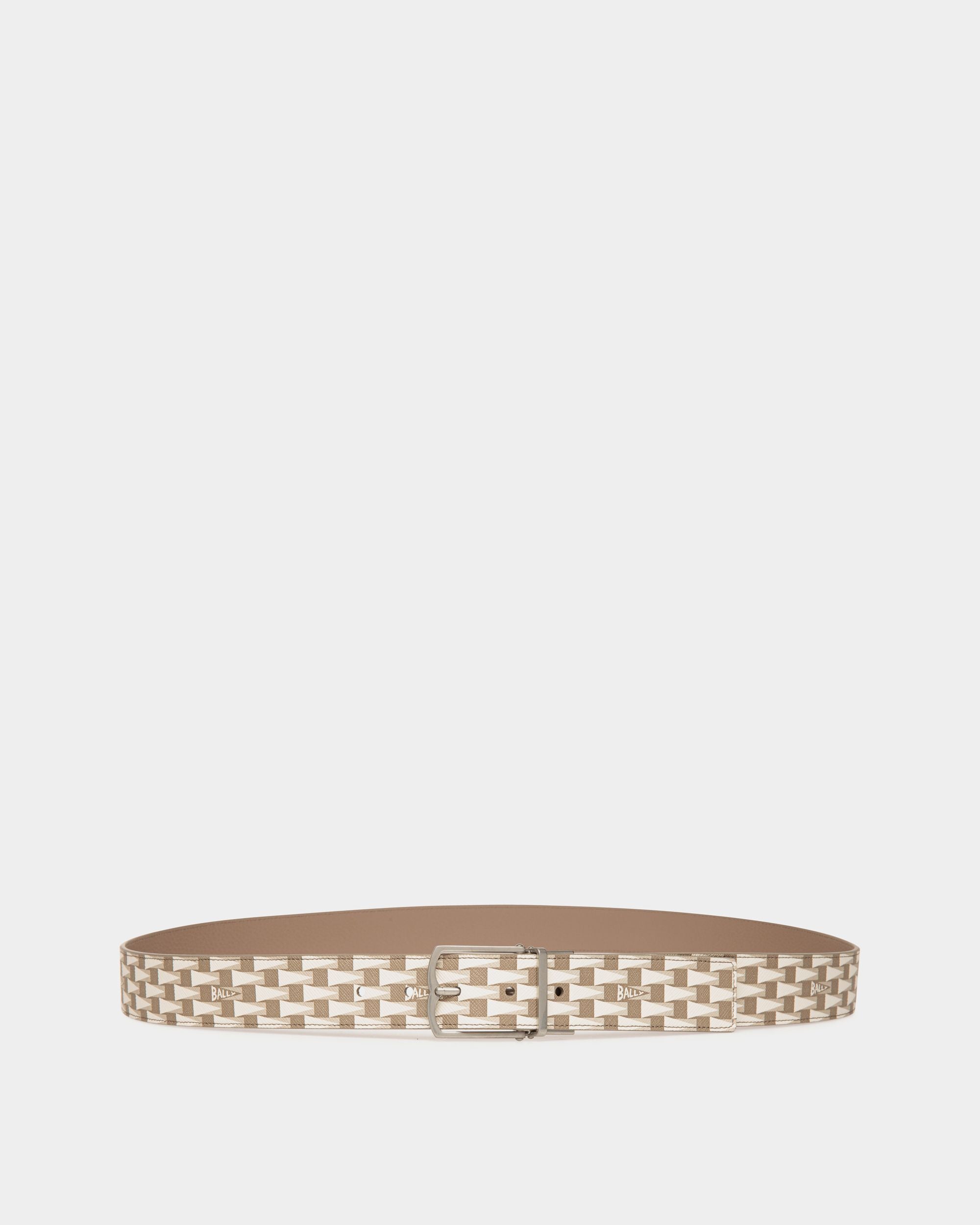 Country 35mm Reversible And Adjustable Belt in Pennant Motif And Leather - Men's - Bally - 01