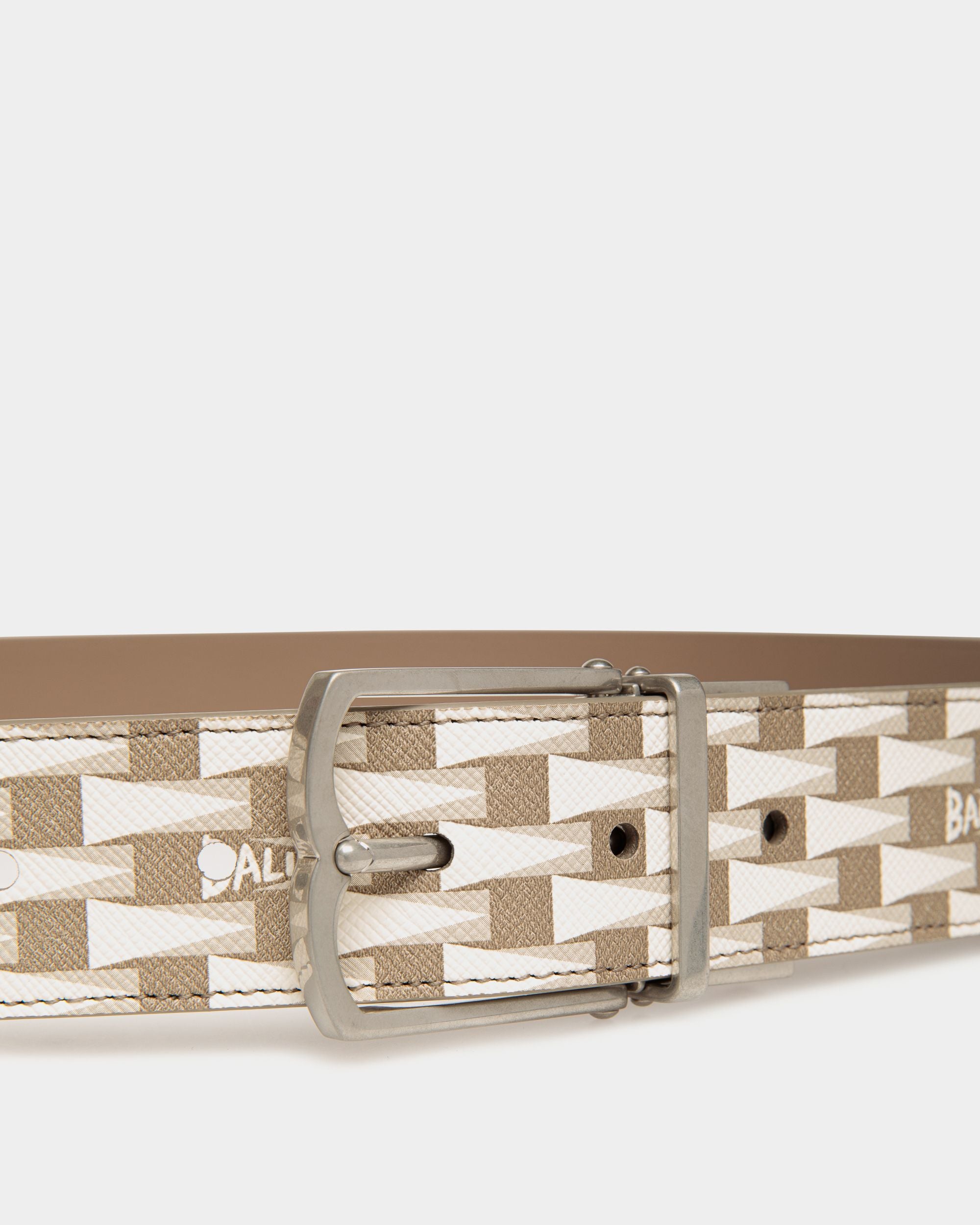 Country 35mm Reversible And Adjustable Belt in Pennant Motif And Leather - Men's - Bally - 04