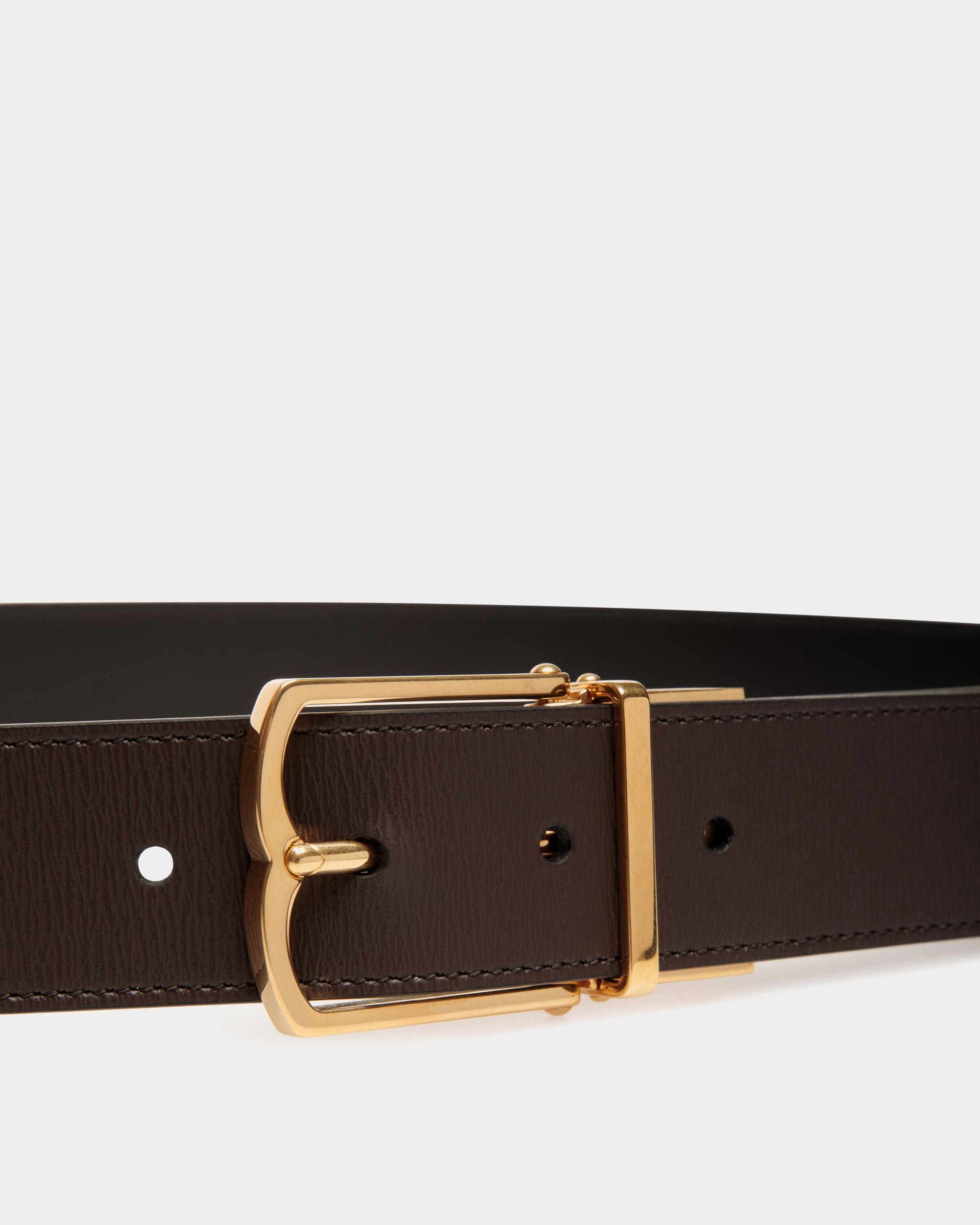 Cintura Da Abito In Pelle Nera E Marrone - Uomo - Bally - 04