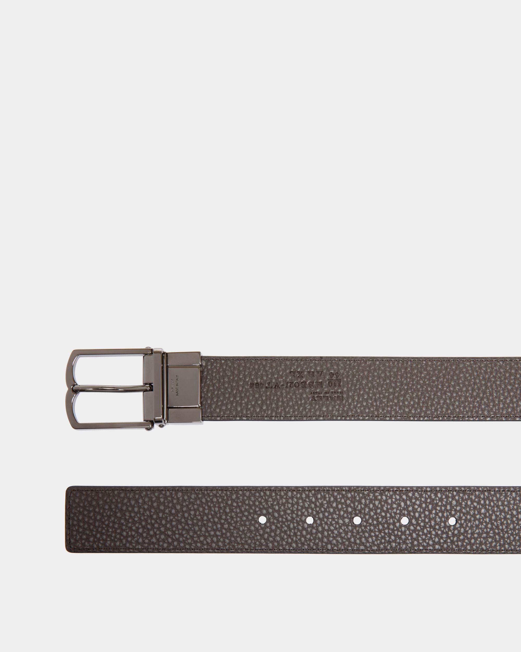 Dress Adjustable-Reversible Belt In Brown  Leather - Herren - Bally - 02
