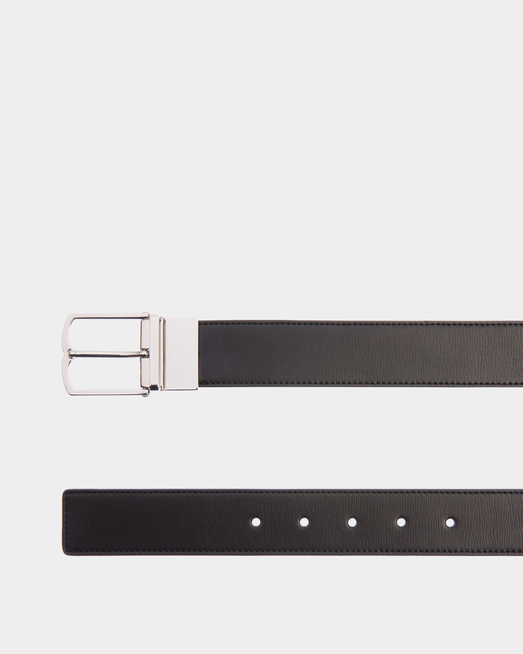 Country 35mm Reversible And Adjustable Belt In Black Leather - Men's - Bally - 02