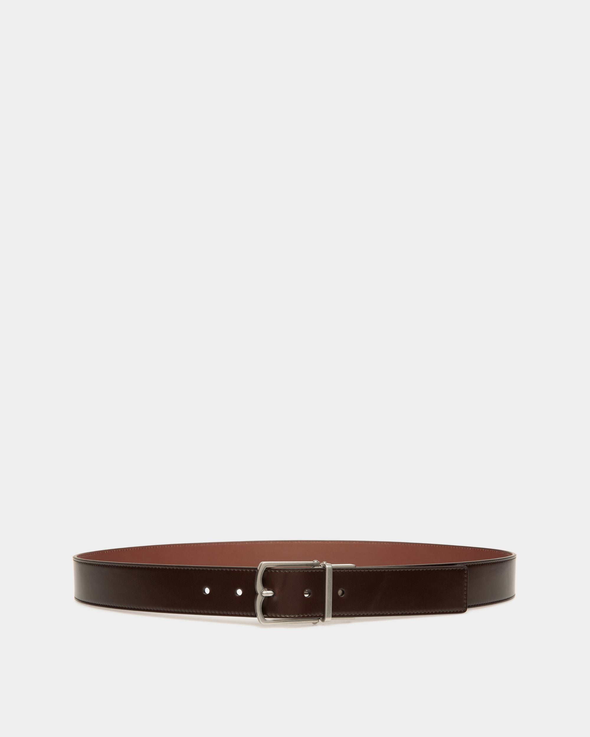 Country 35mm Reversible And Adjustable Belt In Ebano And Brown Leather - Men's - Bally - 01