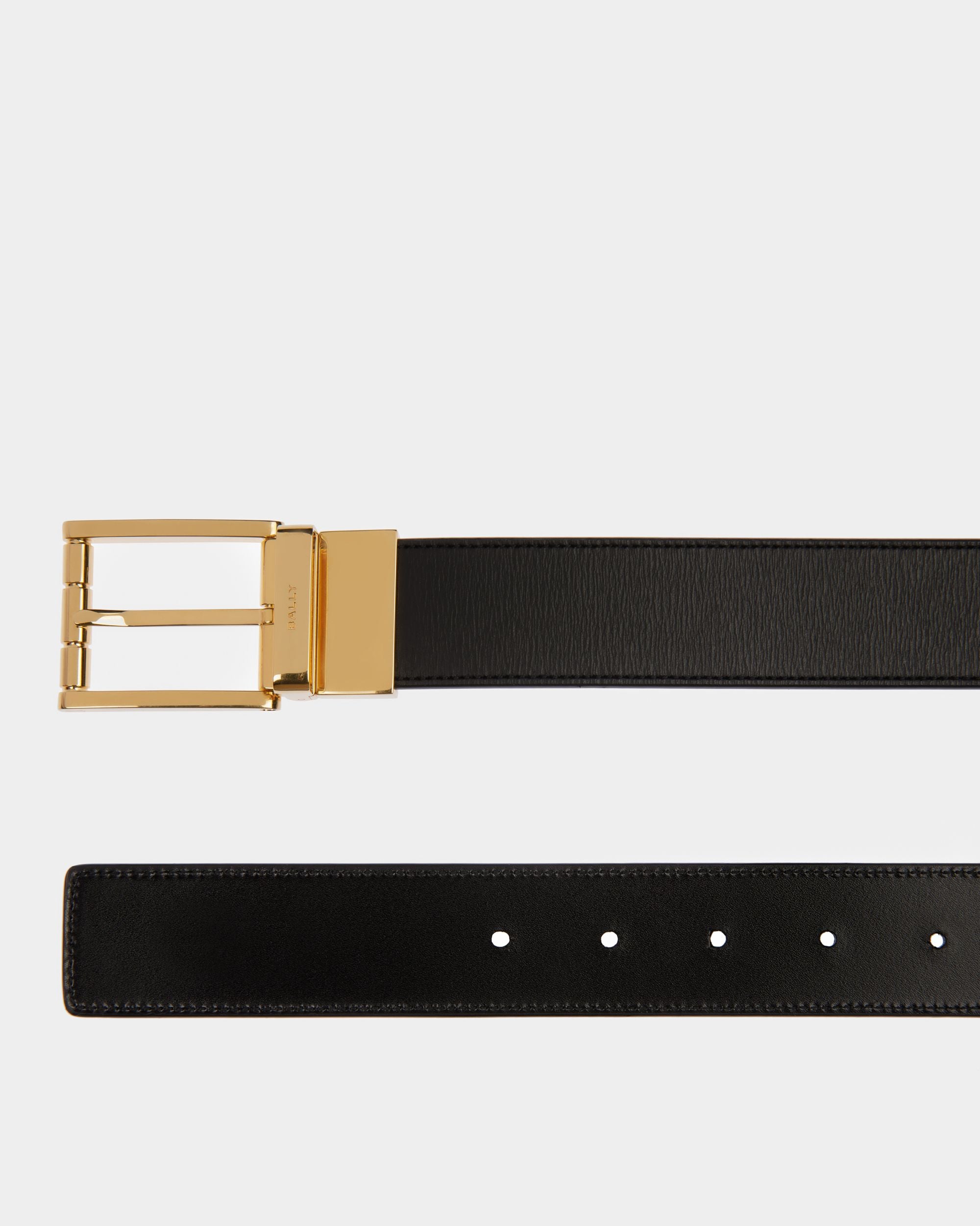 Ceinture Habillée En Cuir Noir - Homme - Bally - 02