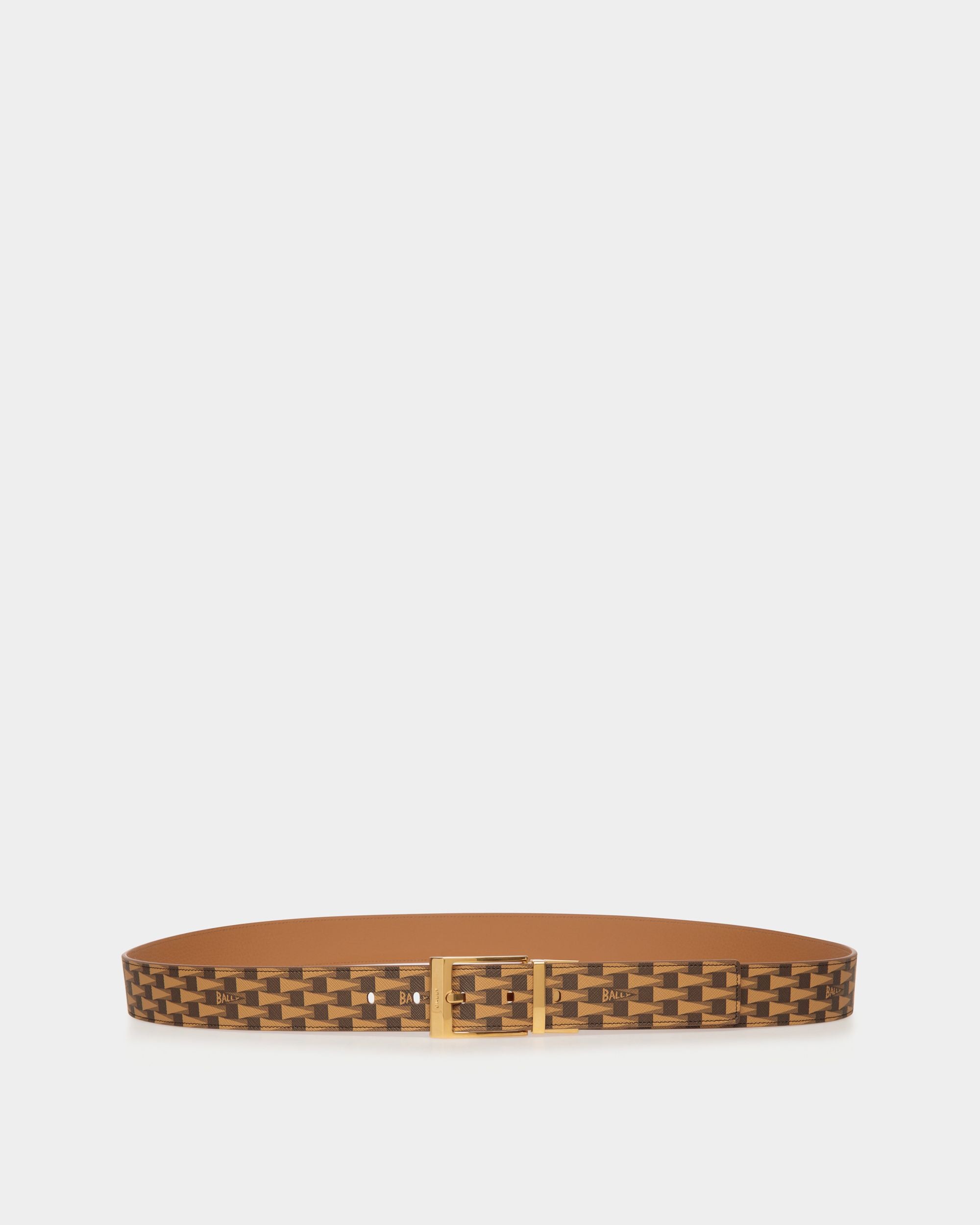 Shiffie 35mm Reversible and Adjustable Belt in a Desert Pennant Print - Men's - Bally - 01