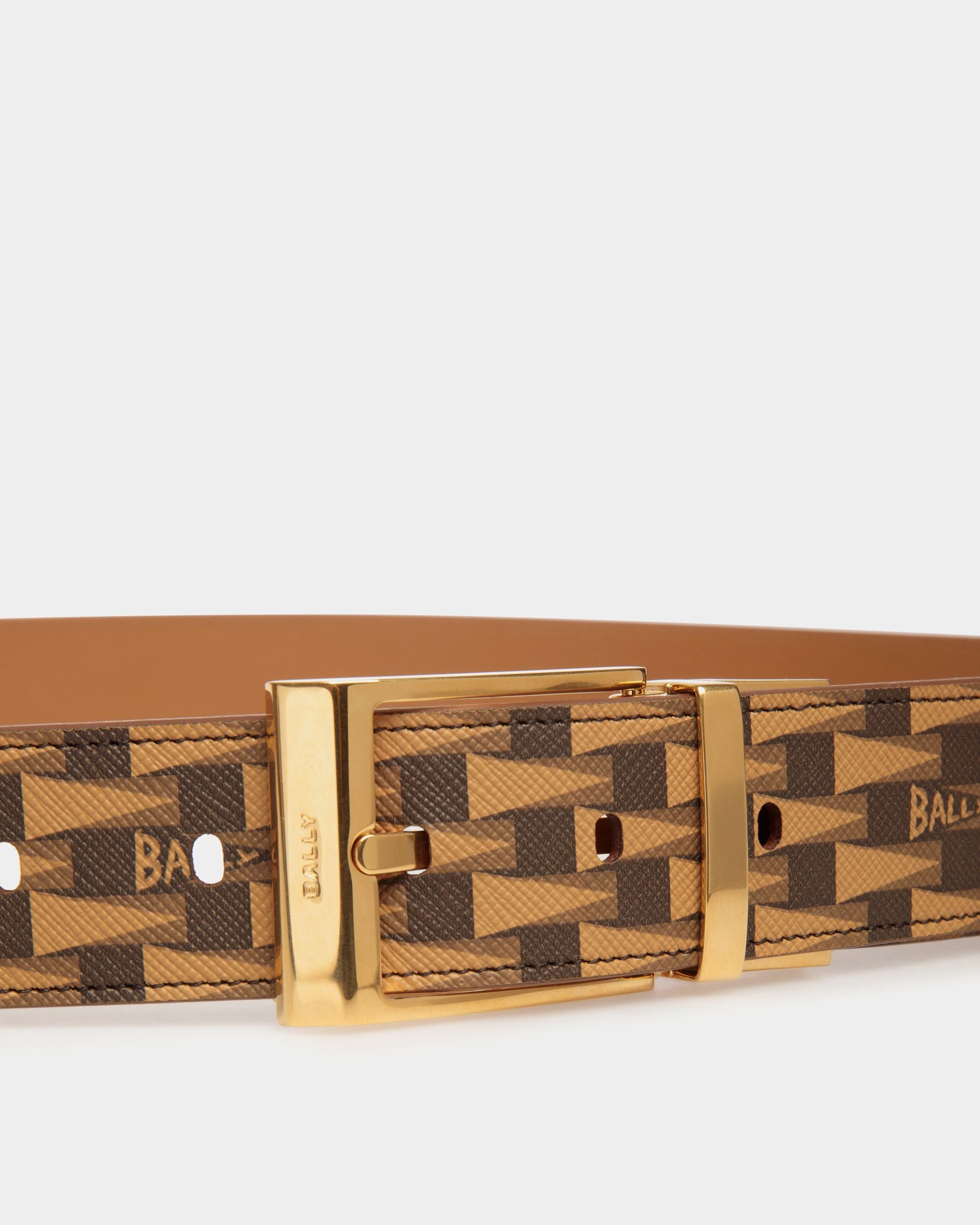 Shiffie 35mm Reversible and Adjustable Belt in a Desert Pennant Print - Men's - Bally - 03